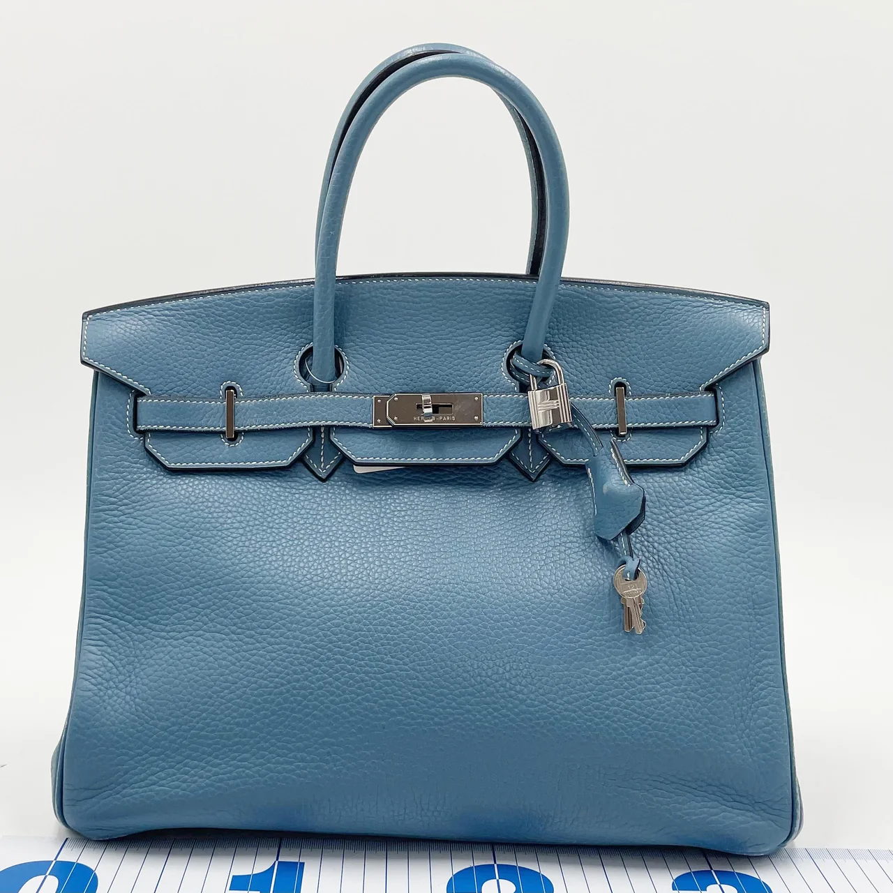 HERMES BIRKIN 35 (TAURILLON, BLUE JEAN, □I STAMP)