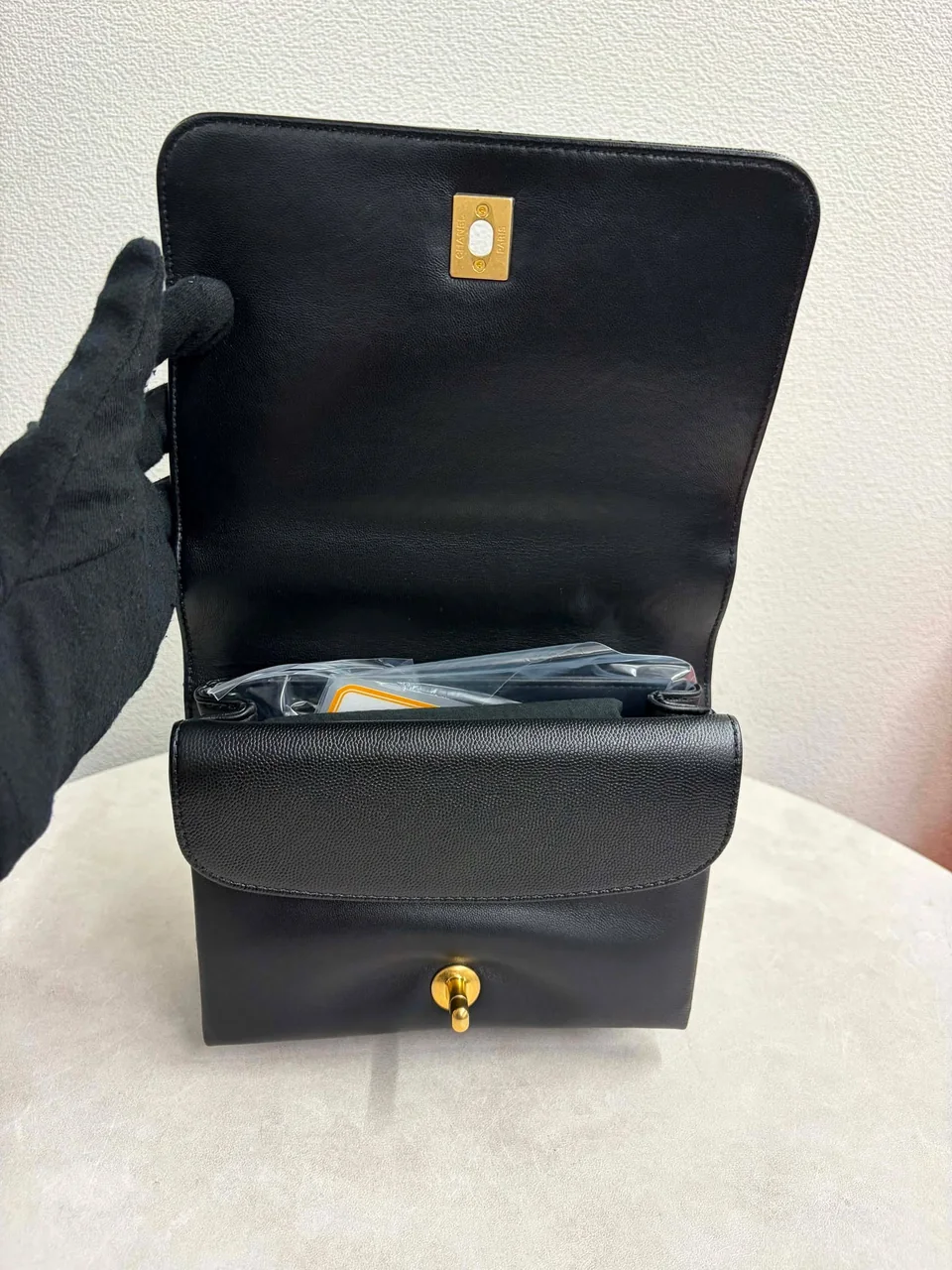 CHANEL CAVIAR MATELASSE FULL FLAP TOP HANDLE view 6
