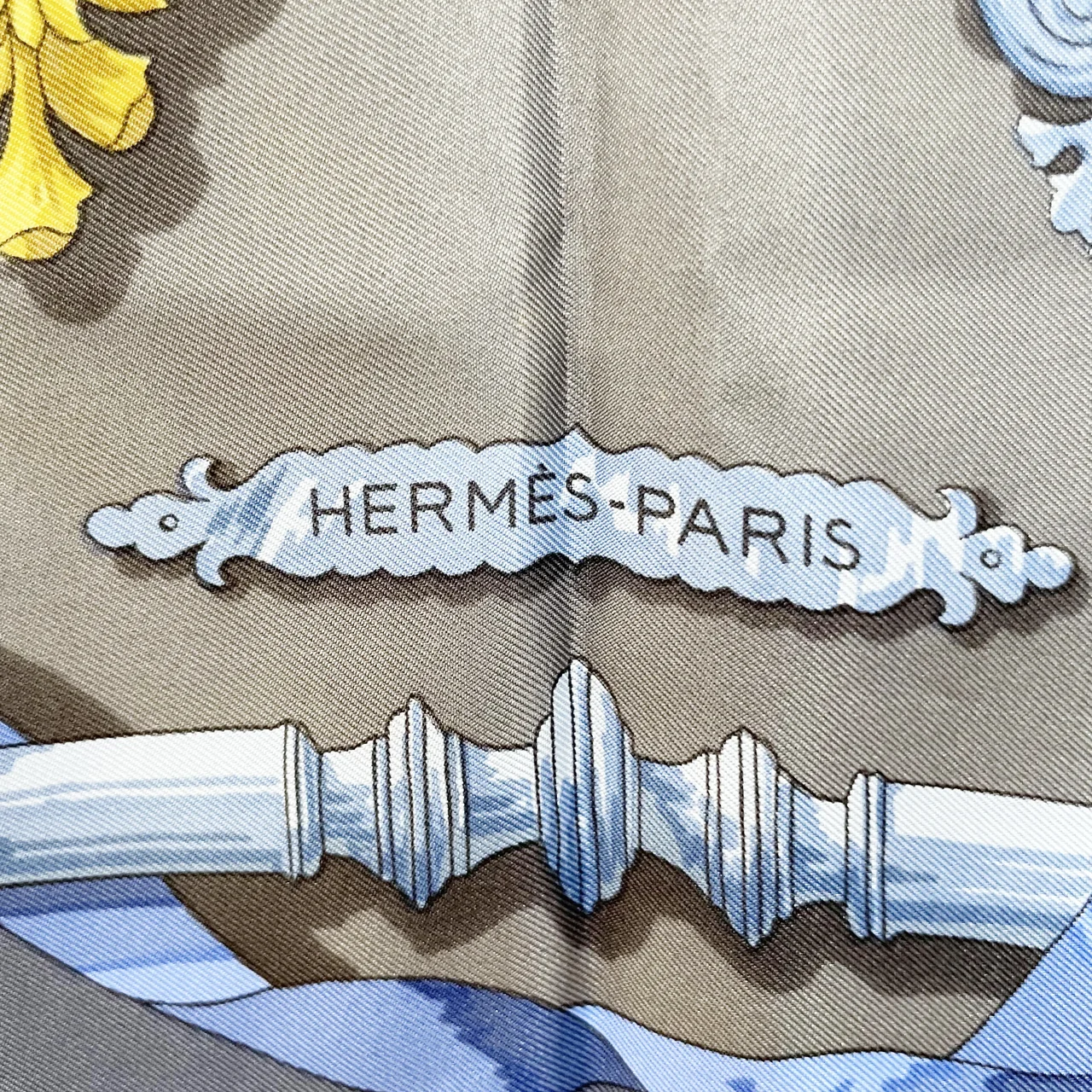 HERMES SCARF (BLUE) view 5