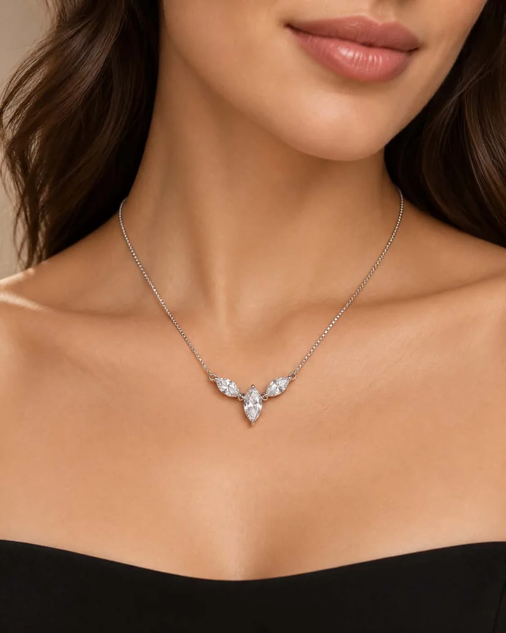 PT850 DIAMOND NECKLACE FD0.84CT 5.2G