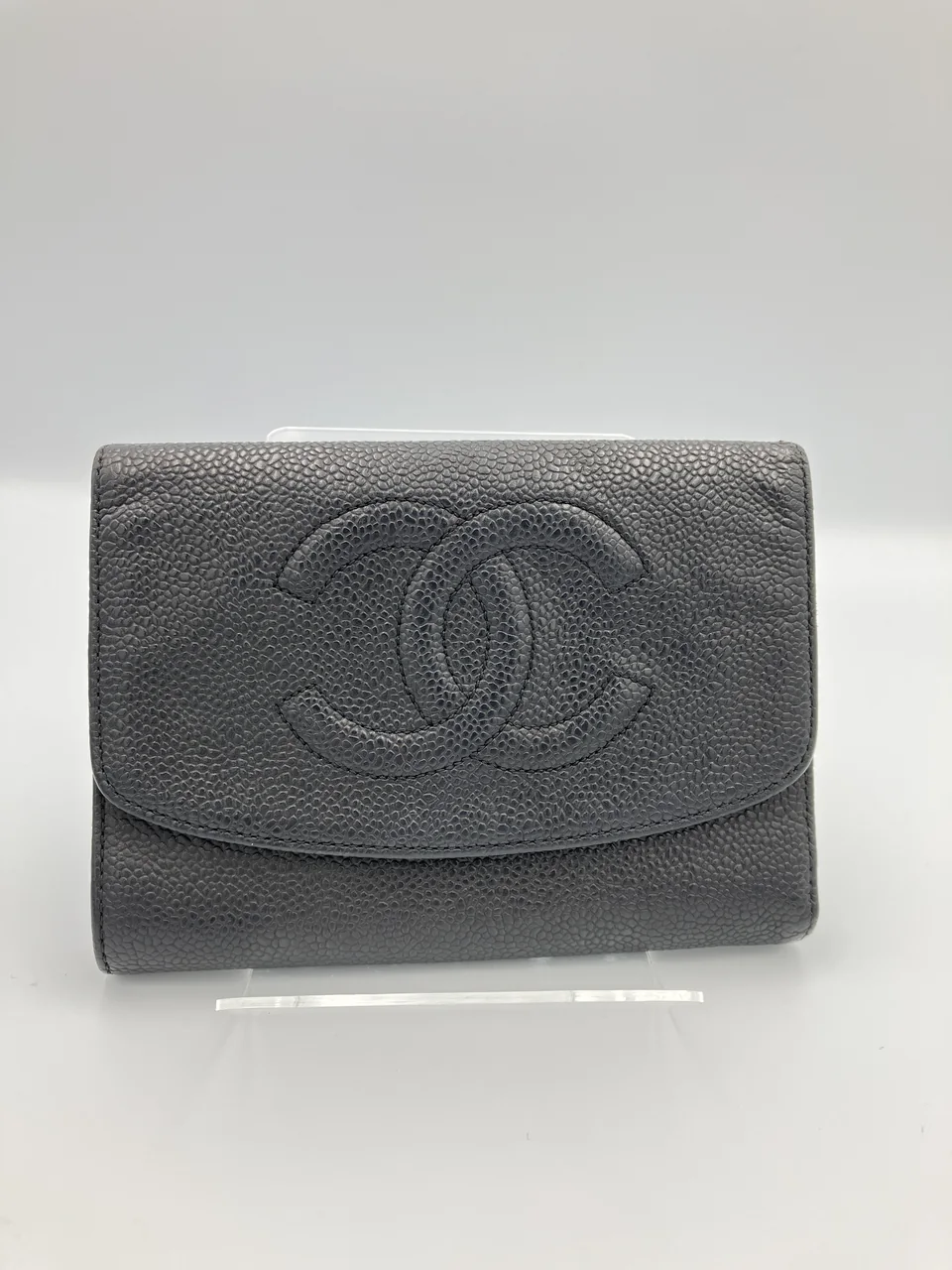 CHANEL CAVIAR TRIFOLD WALLET