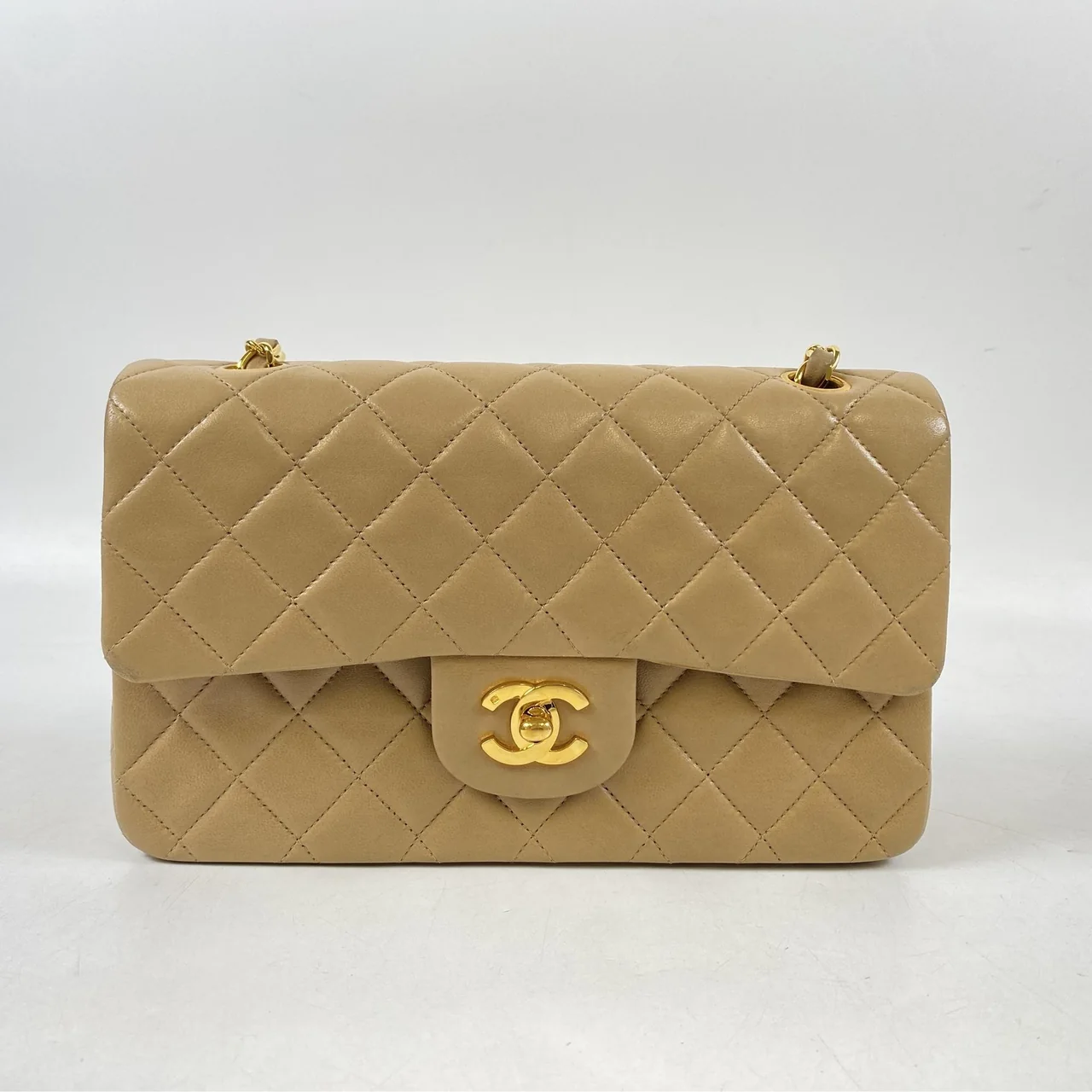 CHANEL LAMB SKIN DOUBLE FLAP view 18