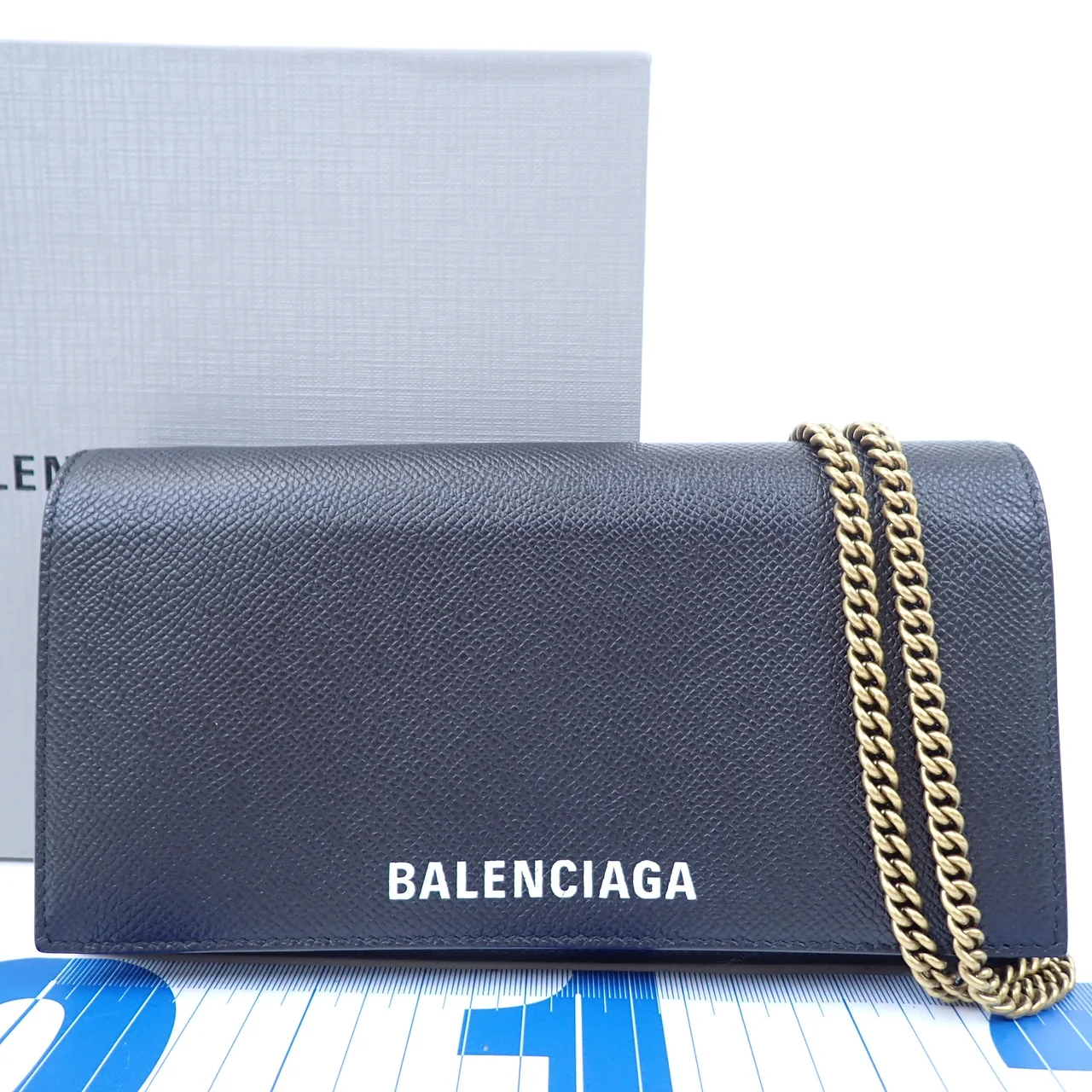 BALENCIAGA WALLET-ON-CHAIN (BLACK)
