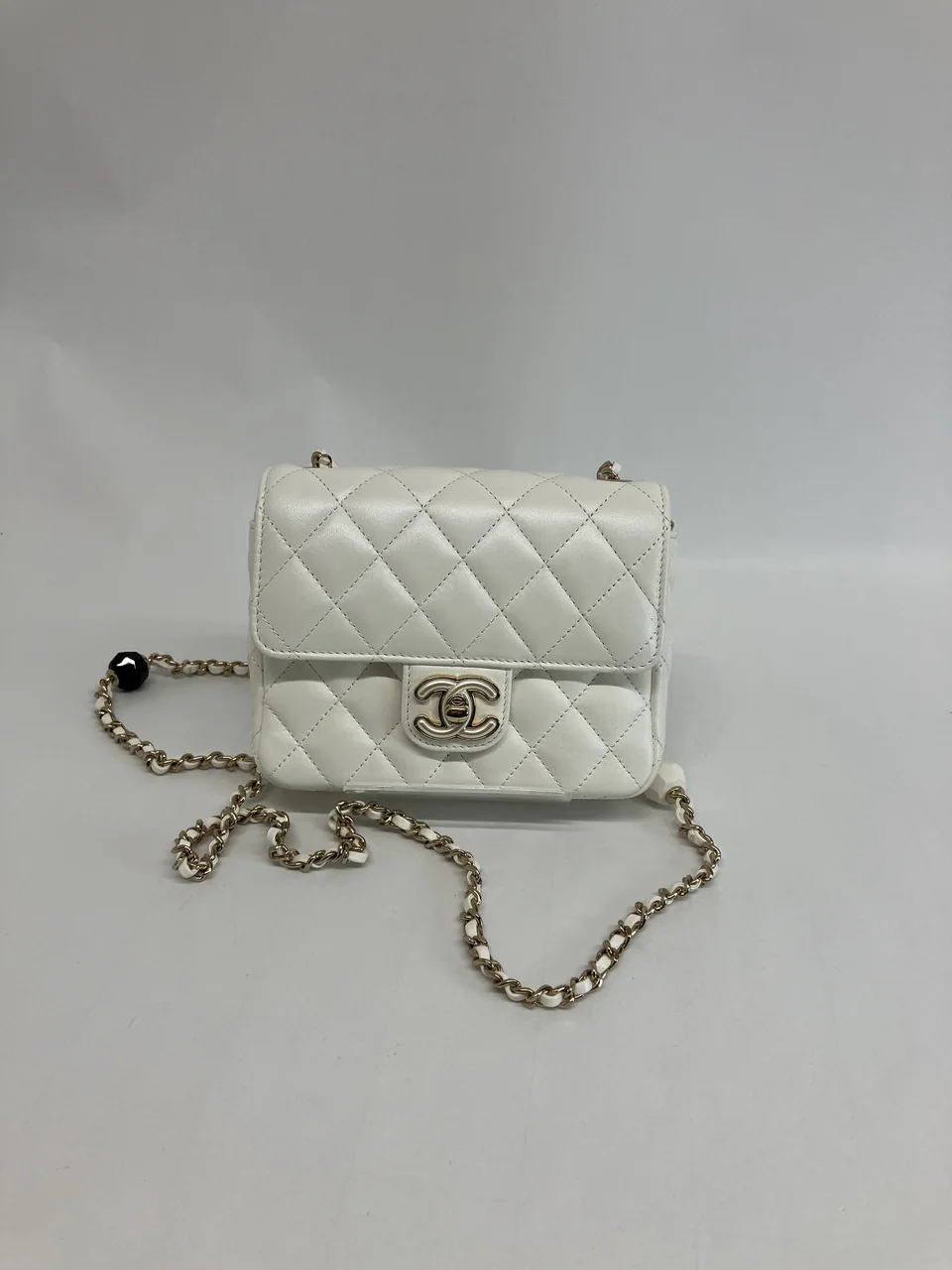 CHANEL LAMB SKIN MINI CHAIN SHOULDER BAG view 4