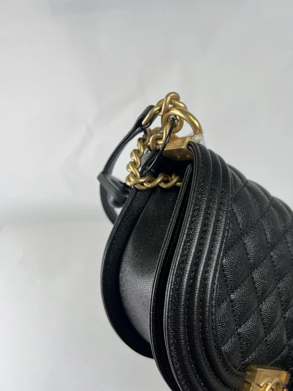 CHANEL CAVIAR LE BOY MESSENGER BAG view 9