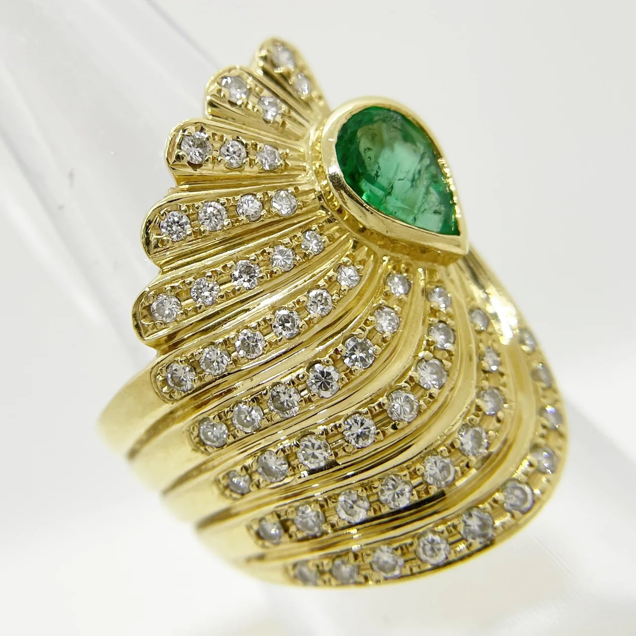 K18 EMERALD RING E0.78CT FD0.58CT 8.2G hover