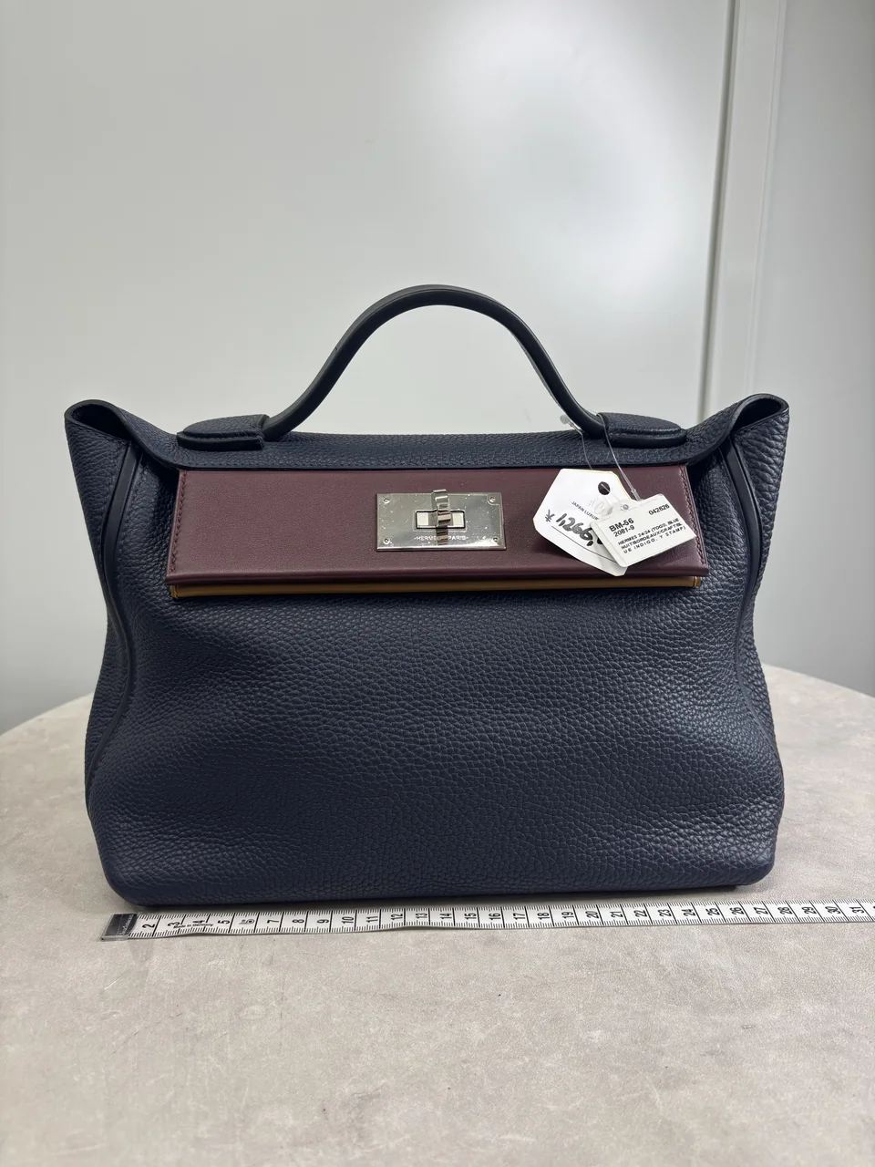 HERMES 24/24 (TOGO, BLUE NUIT/BORDEAUX/CRAFT/BLUE INDIGO. Y STAMP)