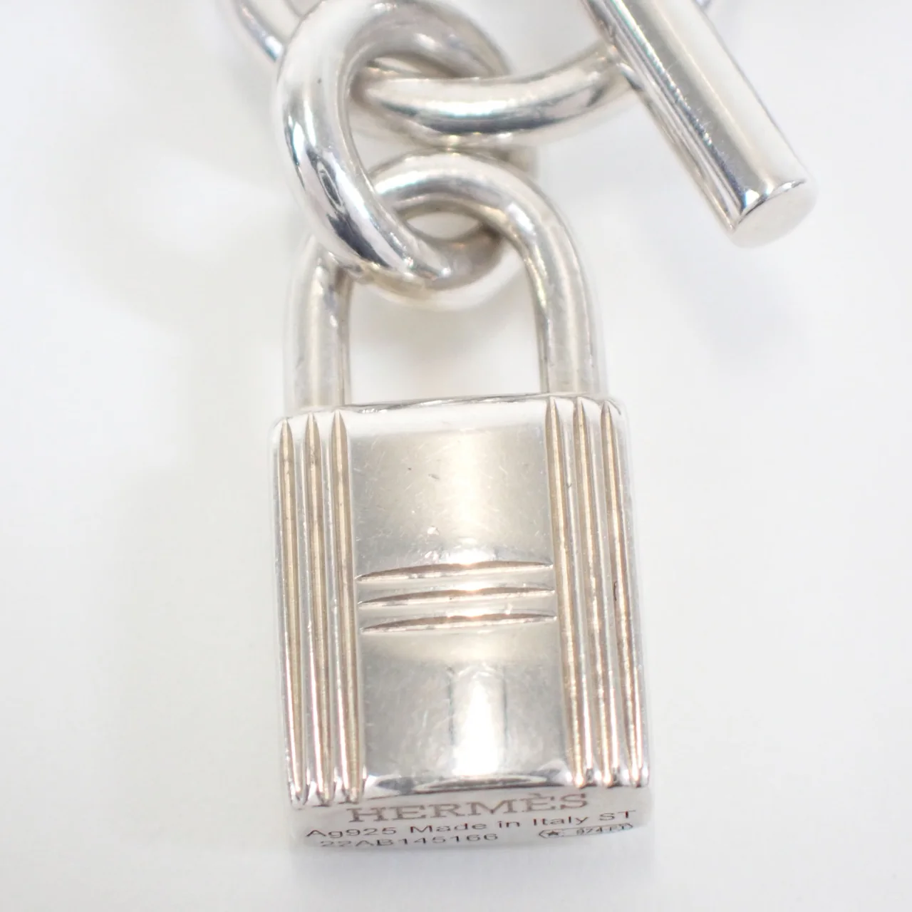 925 HERMES AMULET KELLY BRACELET 12.1G hover