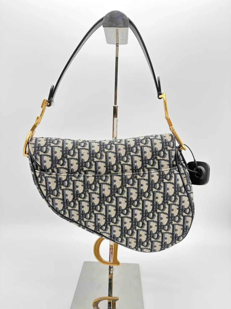DIOR OBLIQUE SADDLE BAG (NAVY) view 11