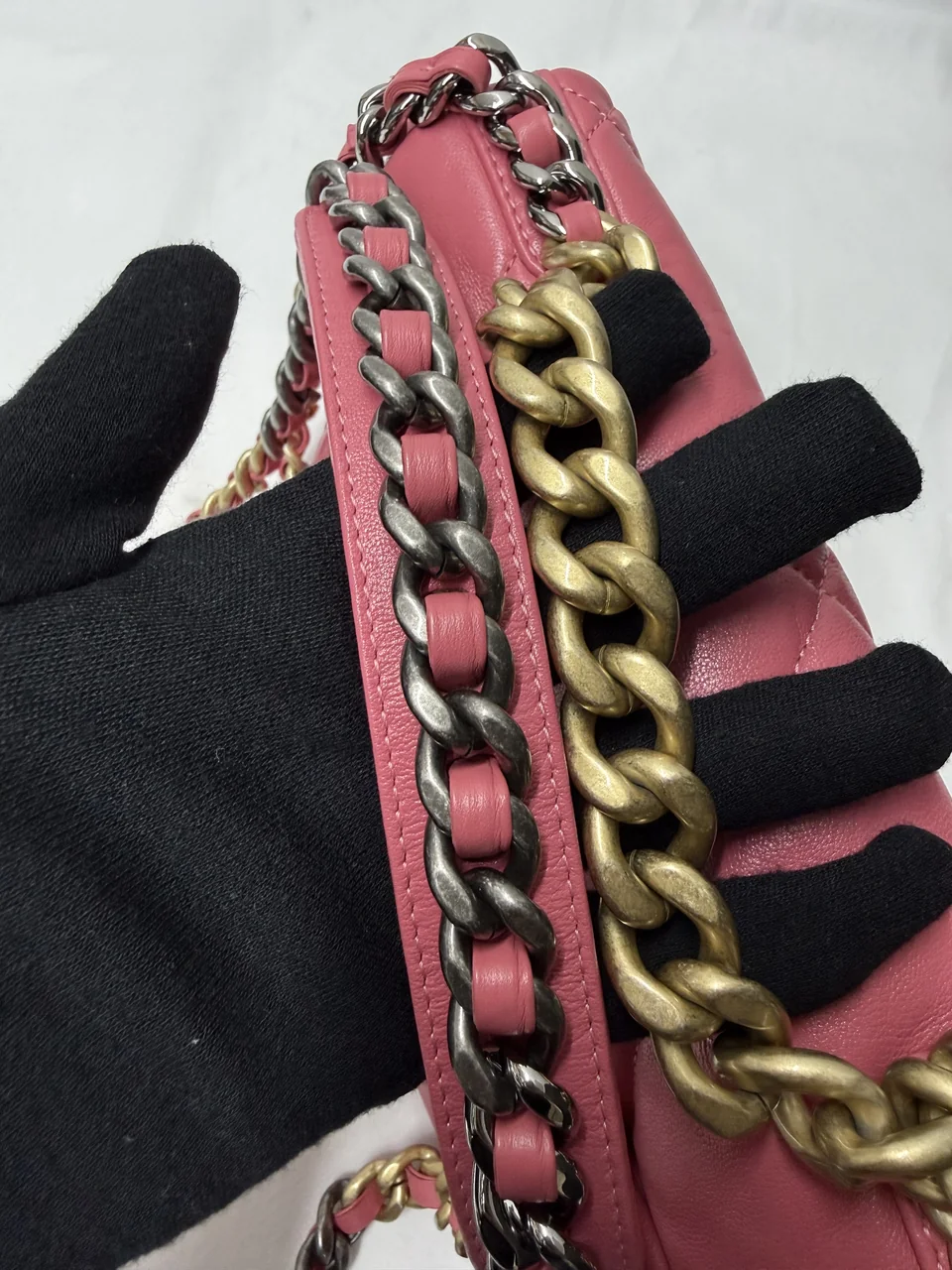 CHANEL LAMB SKIN 19 CHAIN SHOULDER BAG view 13