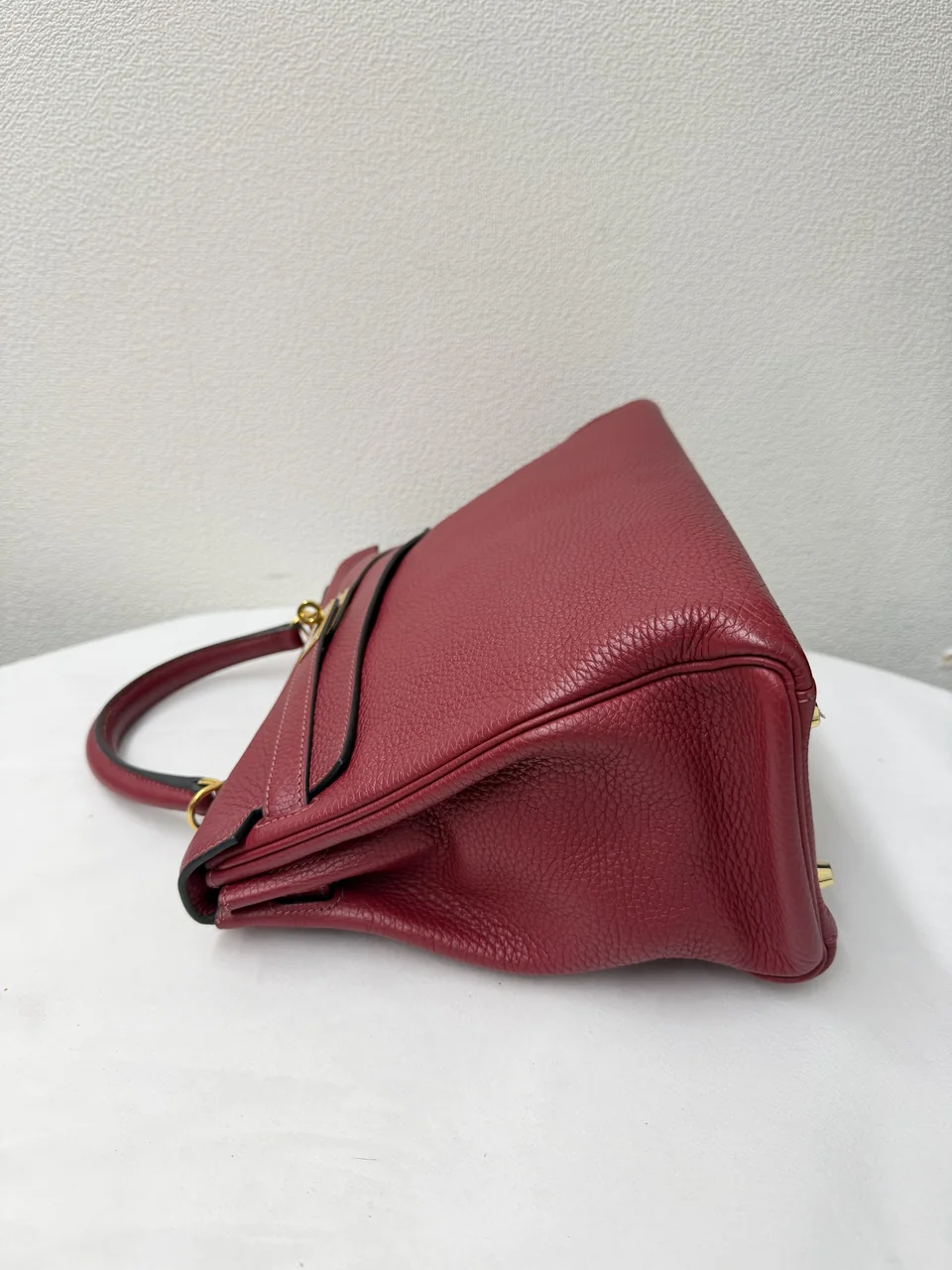 HERMES KELLY 32 (TAURILLON CLEMENCE, ROUGE GRENAT, X STAMP) view 7