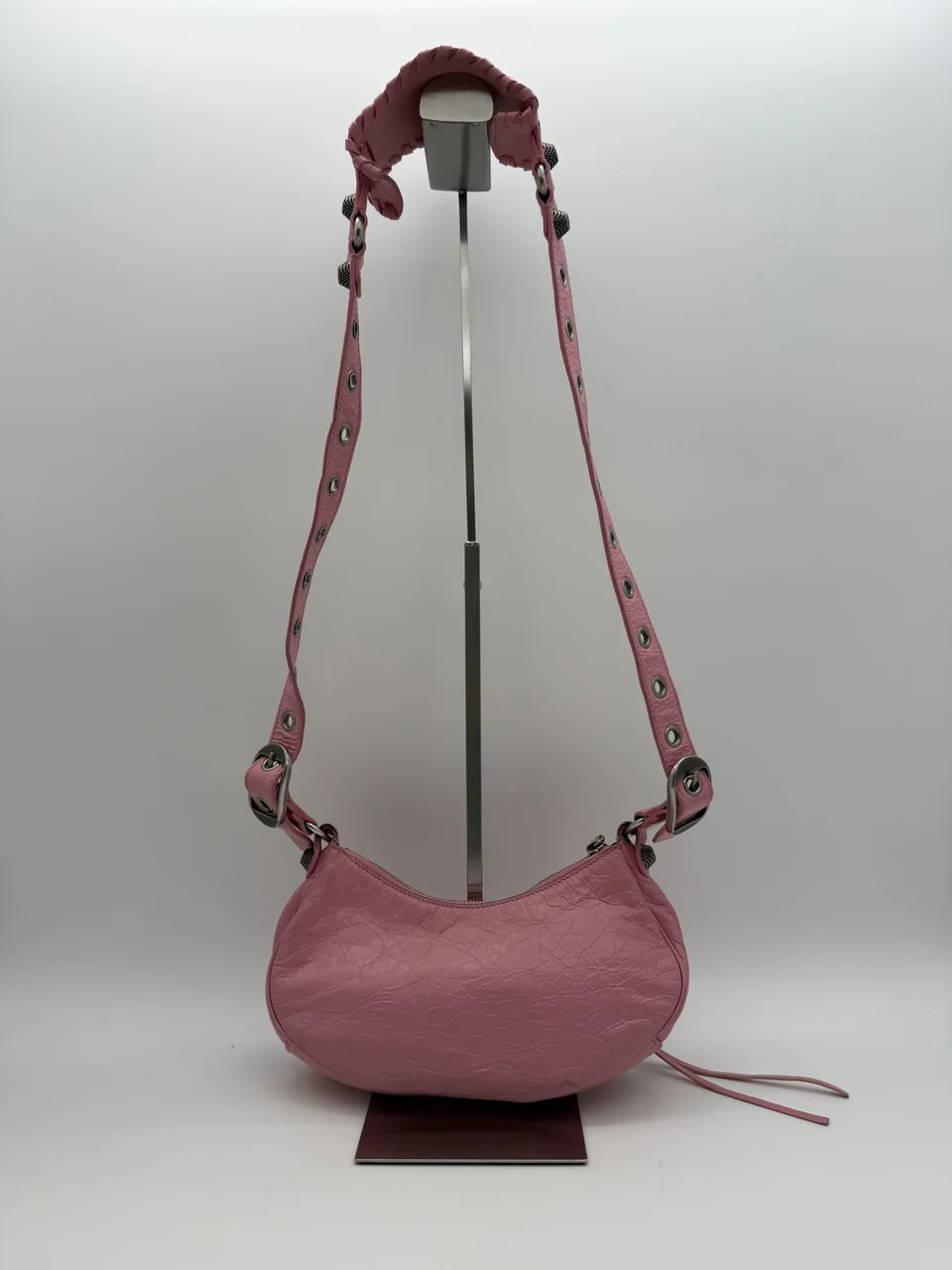 BALENCIAGA LUCA XS SHOULDER BAG (PINK) view 3