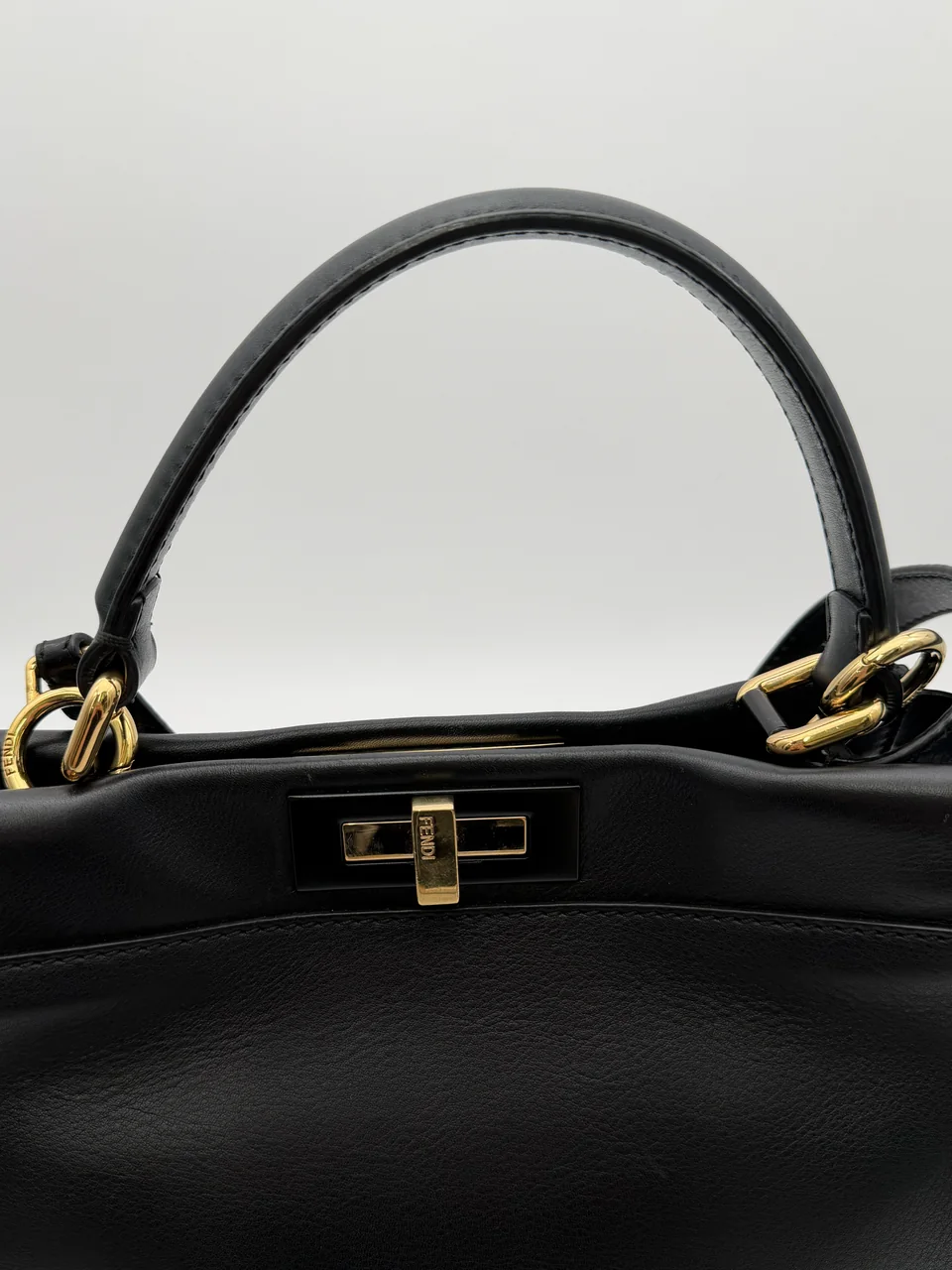 FENDI PEEK-A-BOO HANDBAG (BLACK) view 7