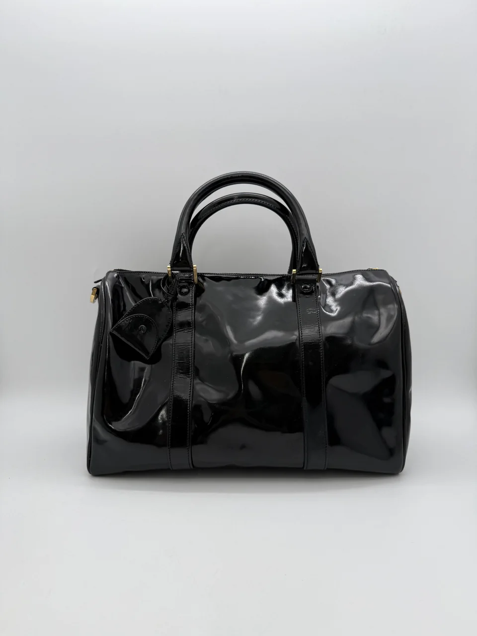 CHANEL ENAMEL COCO MARK BOSTON BAG (4 SERIAL CODE) hover