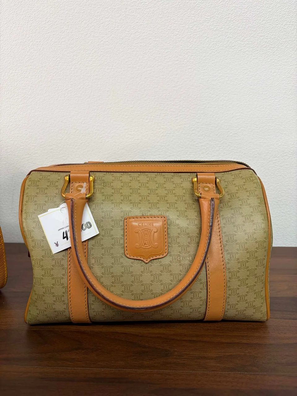 CELINE MACADAM HANDBAG (BEIGE) hover