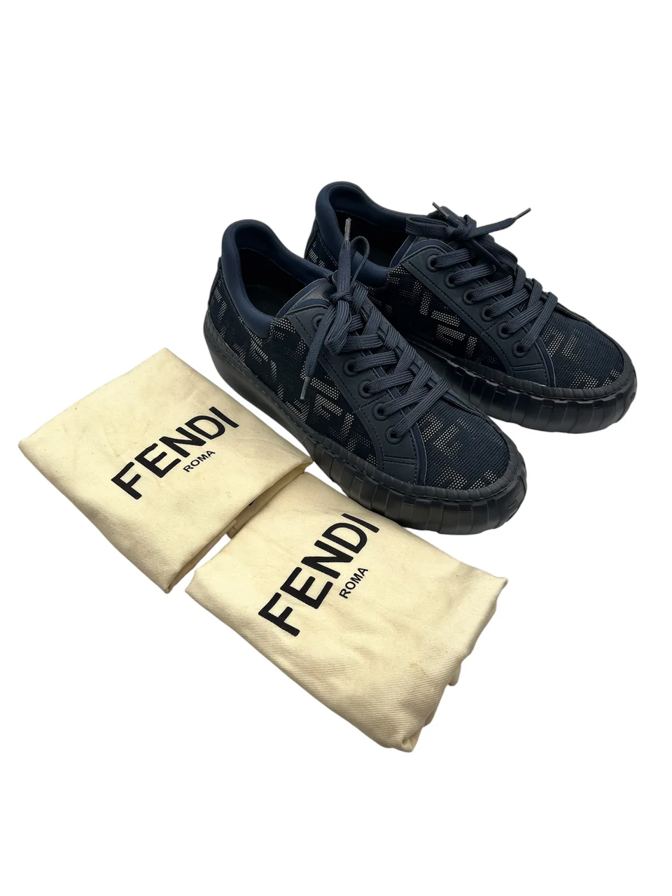 FENDI FF-LOGO MESH SNEAKERS (7E 1520 5)