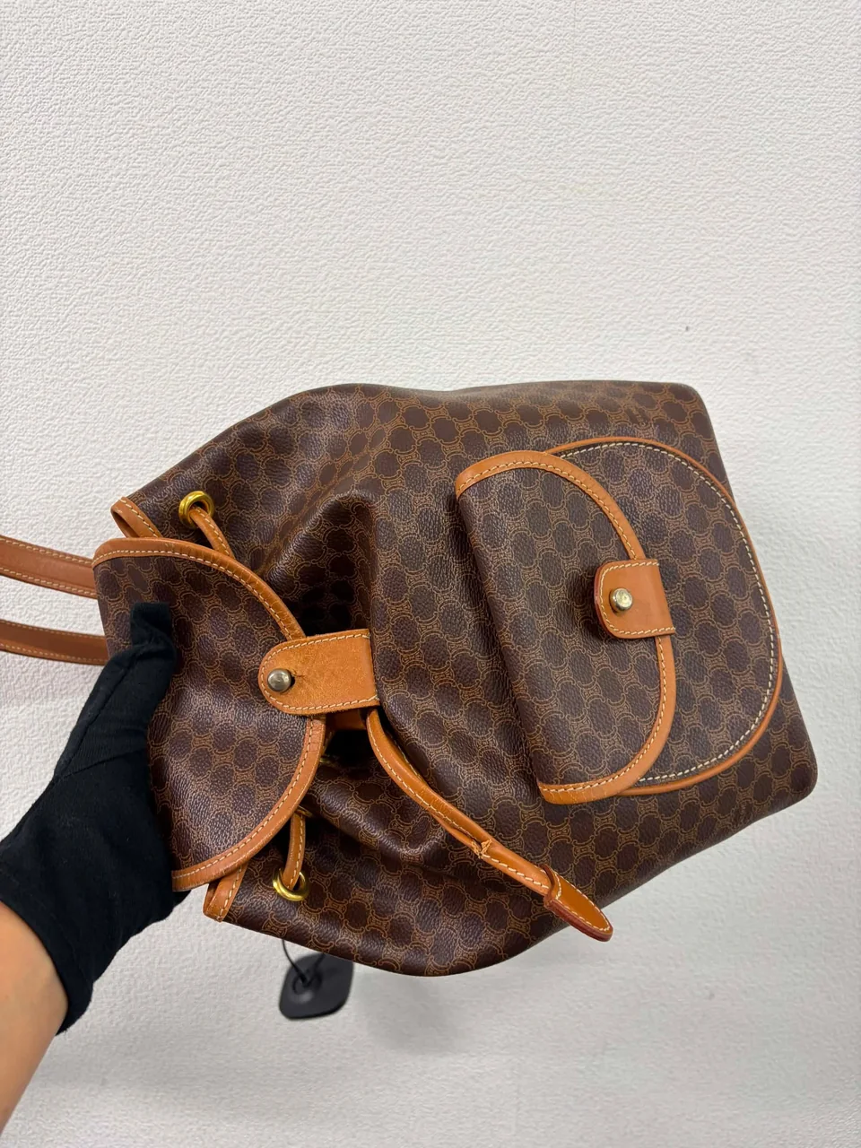 CELINE MACADAM BACKPACK (BROWN) view 11