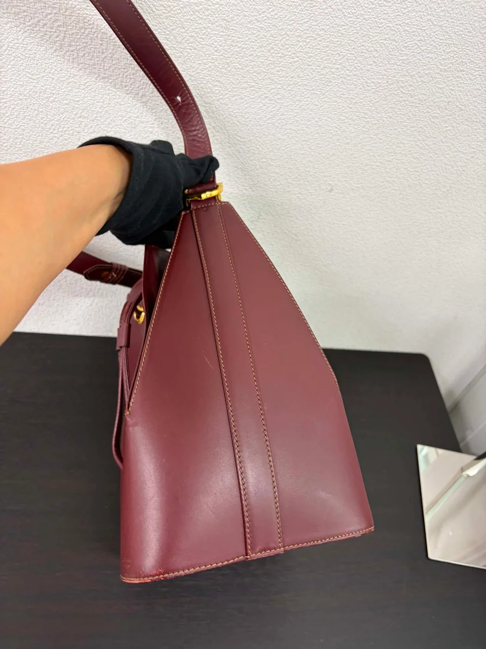 CARTIER MAST LINE SHOULDER BAG (BORDEAUX) view 7