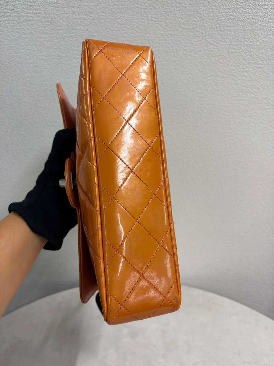 CHANEL PATENT MATELASSE SINGLE FLAP (6 SERIAL CODE) view 3