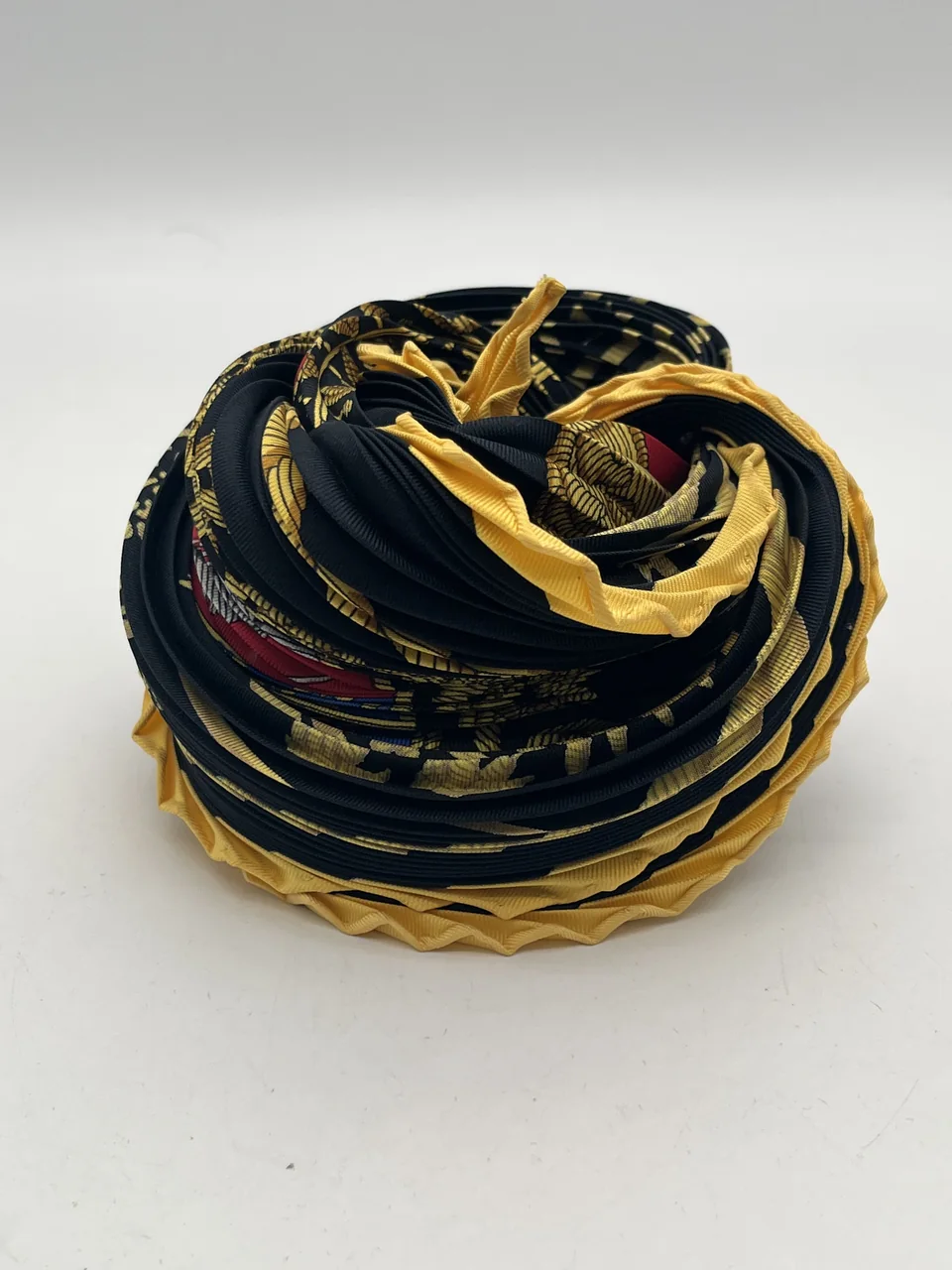 HERMES PLEATED SCARF (YELLOW) view 5