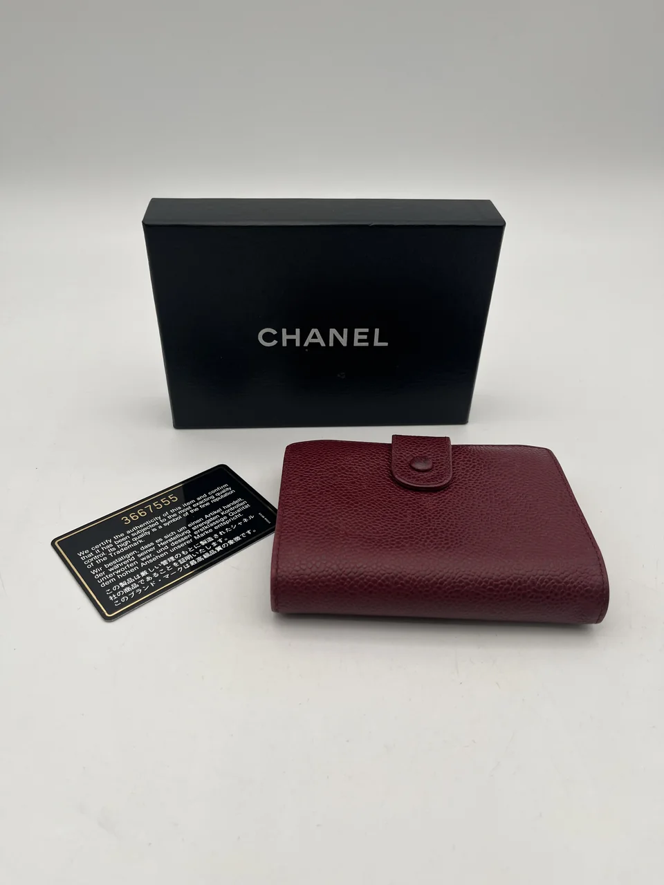 CHANEL CAVIAR COCO MARK BIFOLD WALLET view 9