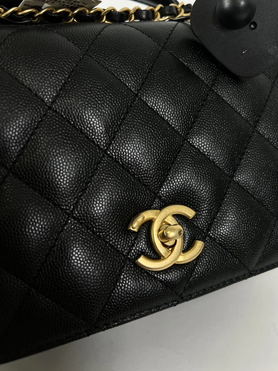 CHANEL CAVIAR MATELASSE FULL FLAP TOP HANDLE view 13