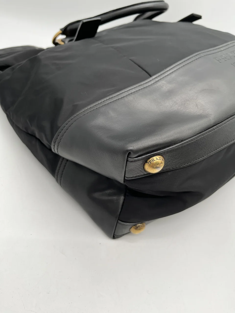 PRADA NYLON HANDBAG (BLACK) view 4
