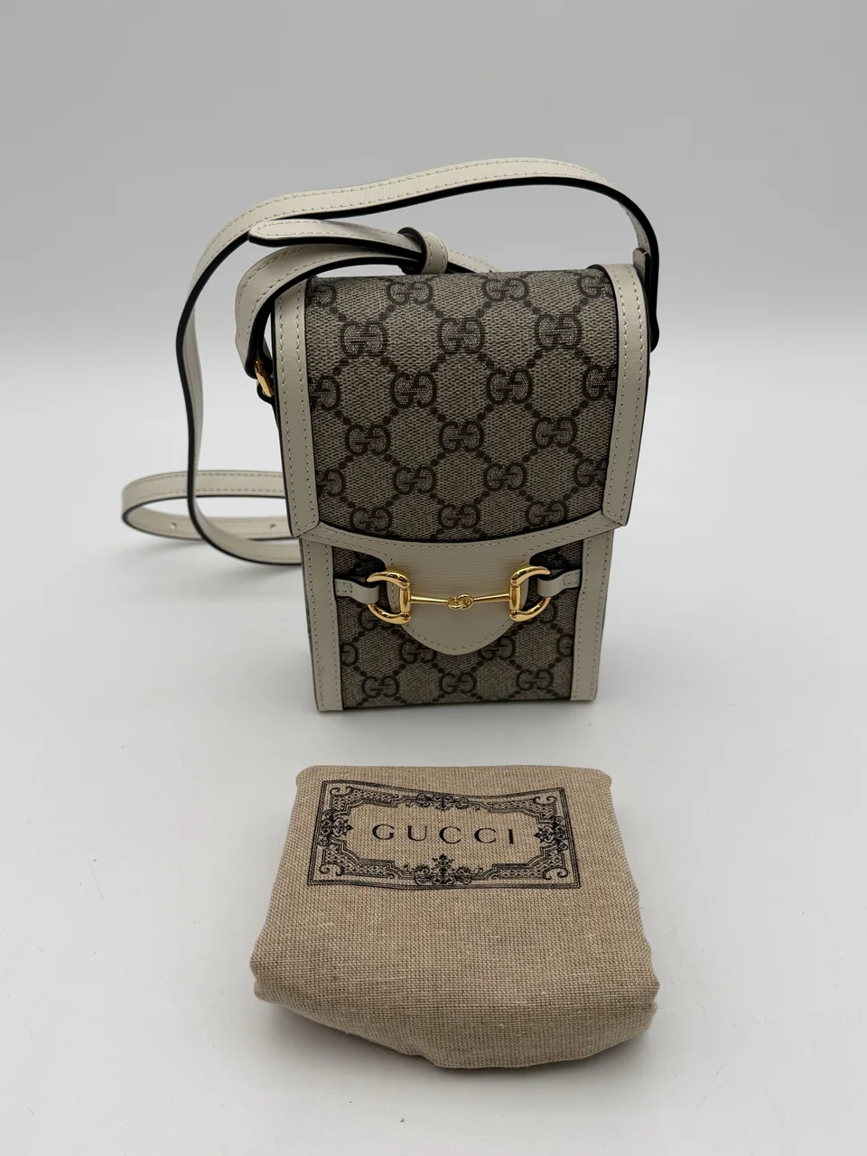GUCCI HORSEBIT MINI SHOULDER BAG (GRAY) view 3