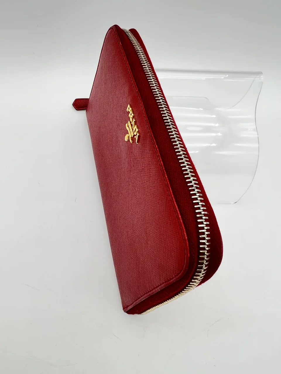 PRADA ROUND FASTENER LONG WALLET (RED) view 6