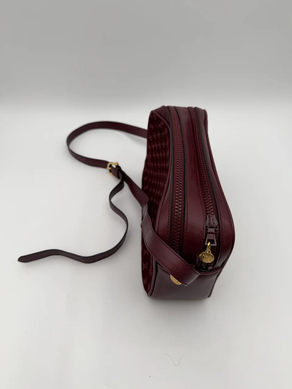 CELINE MACADAM SHOULDER BAG (BORDEAUX) view 6