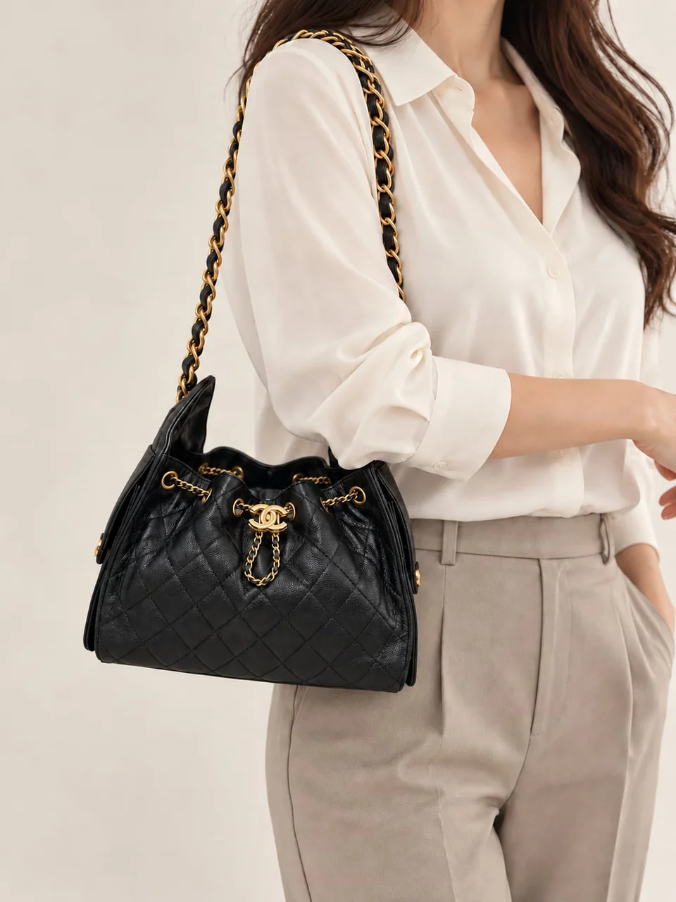 CHANEL CAVIAR 25 SMALL CHAIN SHOULDER BAG