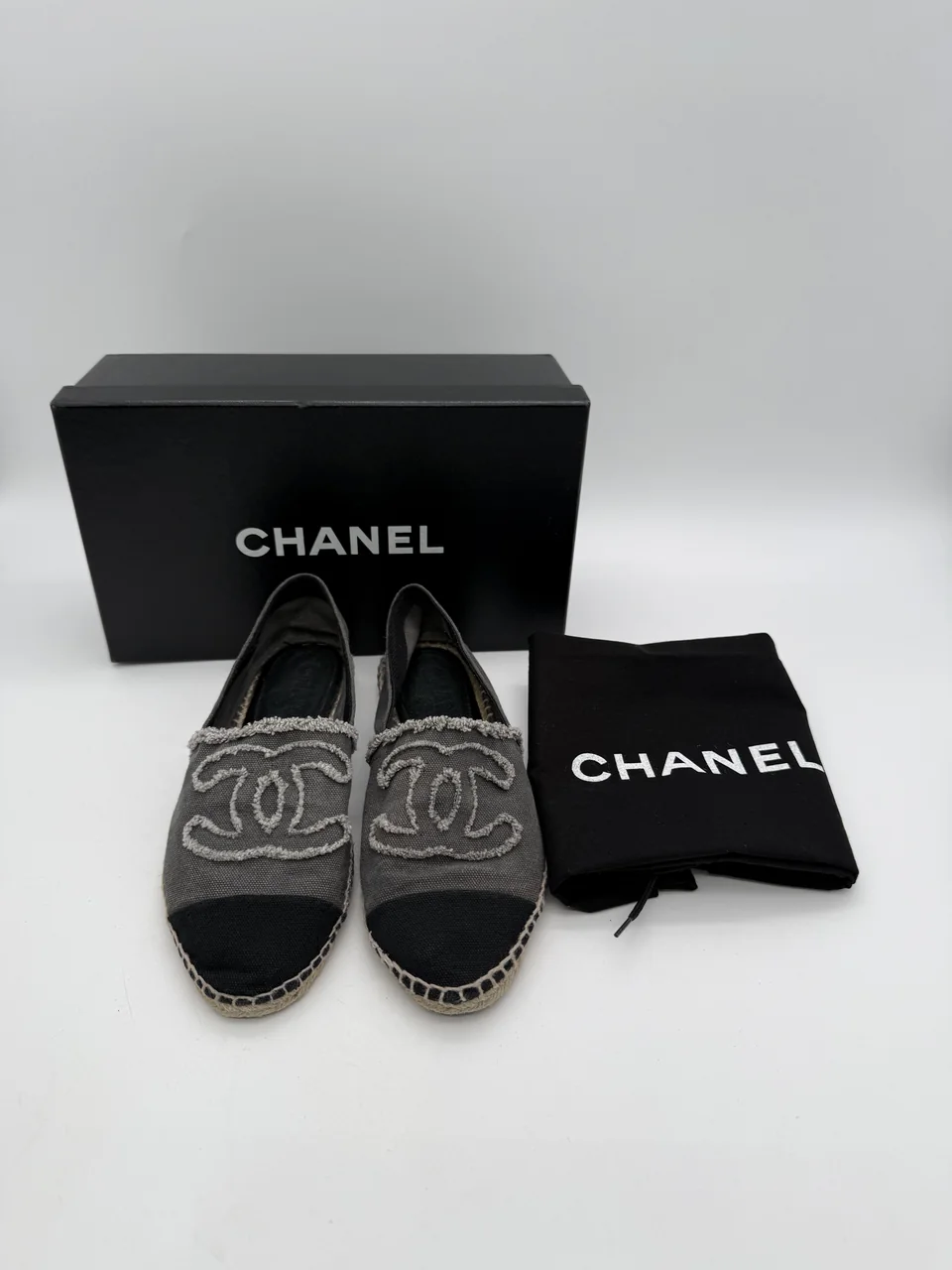 CHANEL DENIM ESPADRILLES (#38)