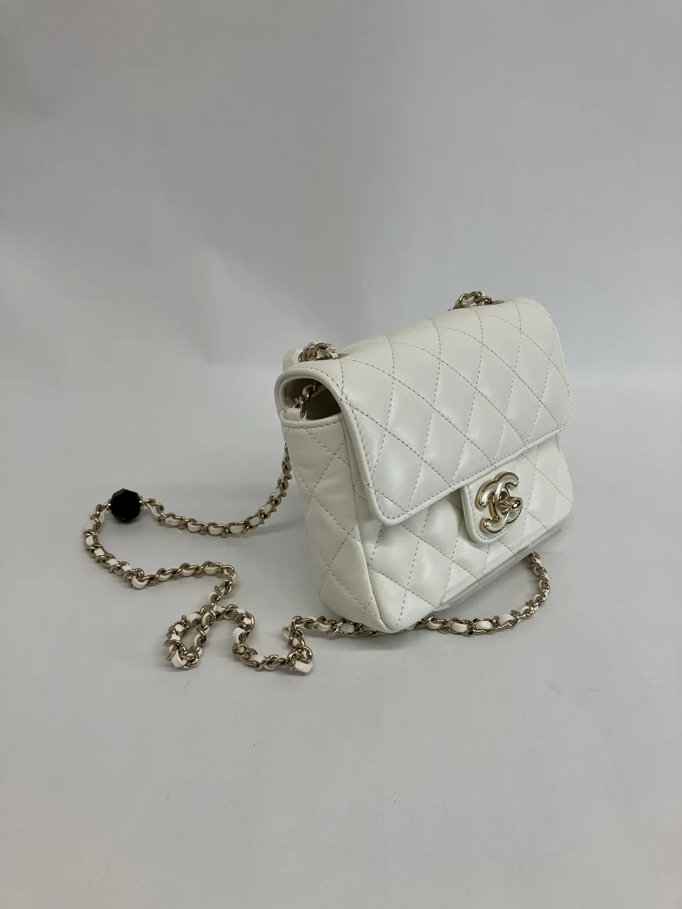 CHANEL LAMB SKIN MINI CHAIN SHOULDER BAG view 3