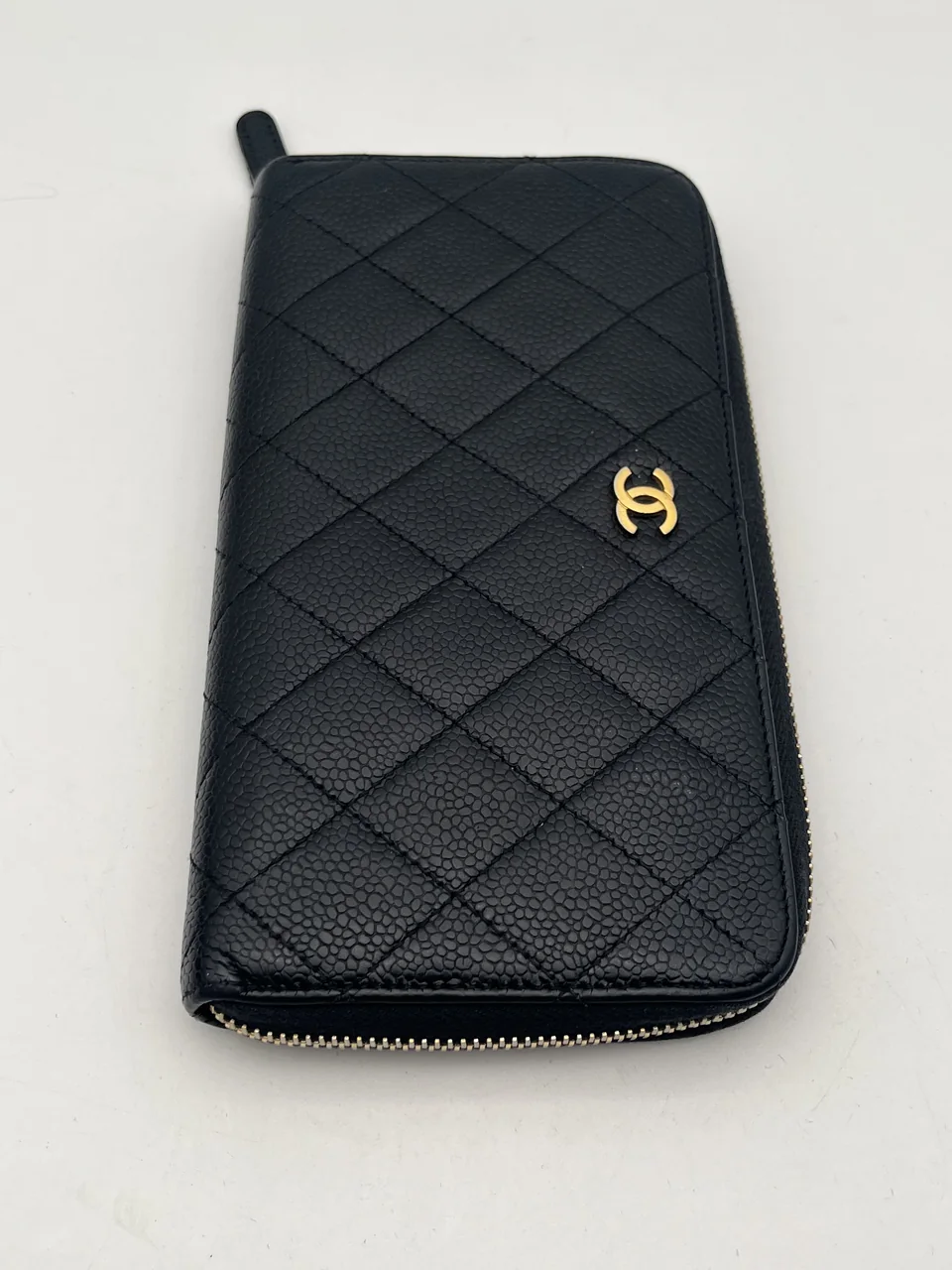 CHANEL CAVIAR ROUND FASTENER LONG WALLET (19 SERIAL CODE) view 14