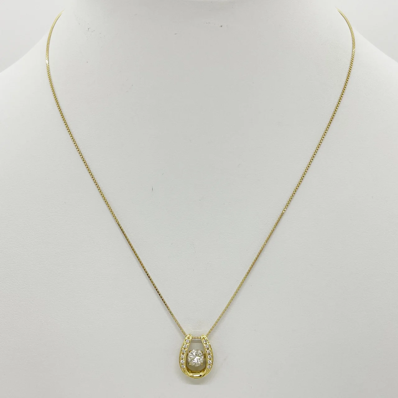 K18 DIAMOND NECKLACE D0.53CT FD0.08CT 3.7G hover