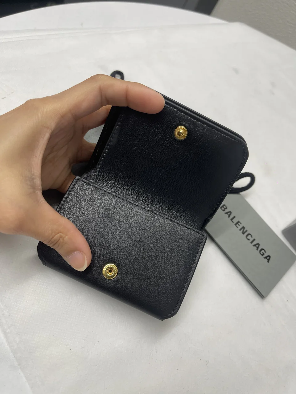 BALENCIAGA TRIFOLD WALLET (BLACK) view 9