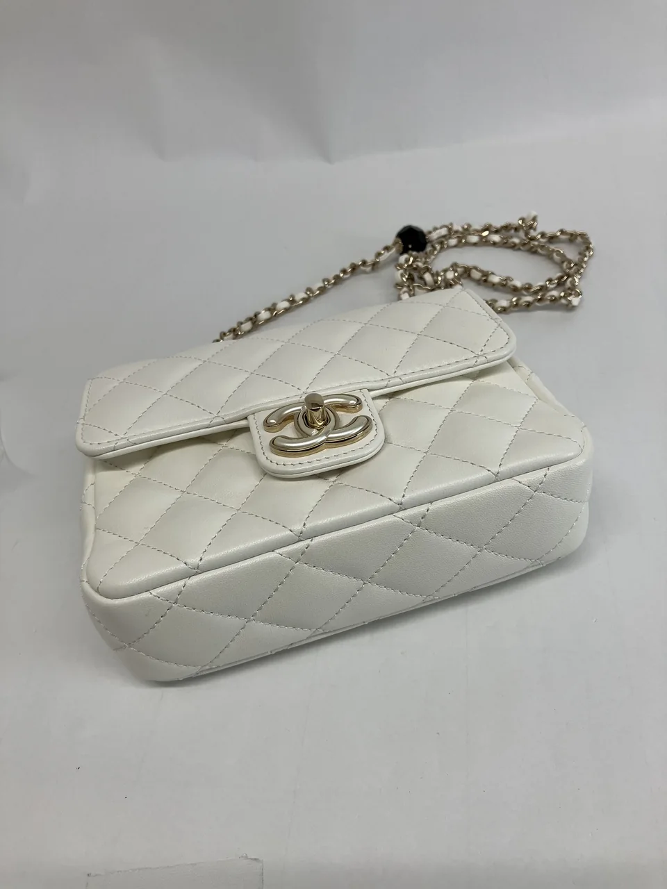CHANEL LAMB SKIN MINI CHAIN SHOULDER BAG view 9