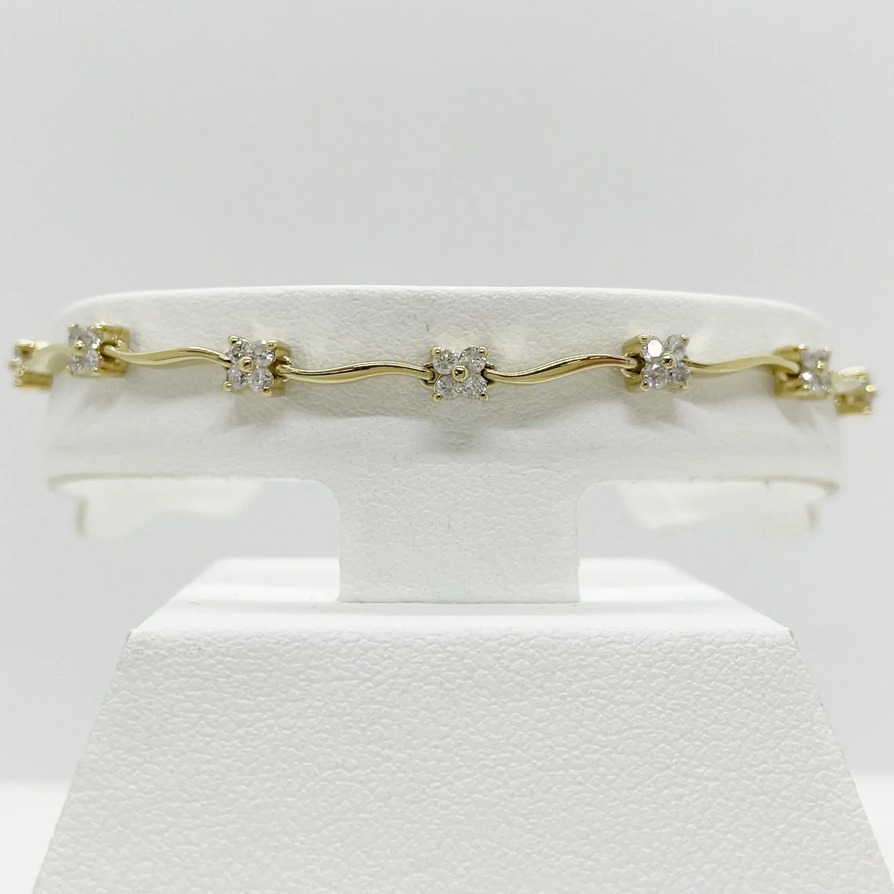 18K DIAMOND BRACELET FD1.00CT 8.5G