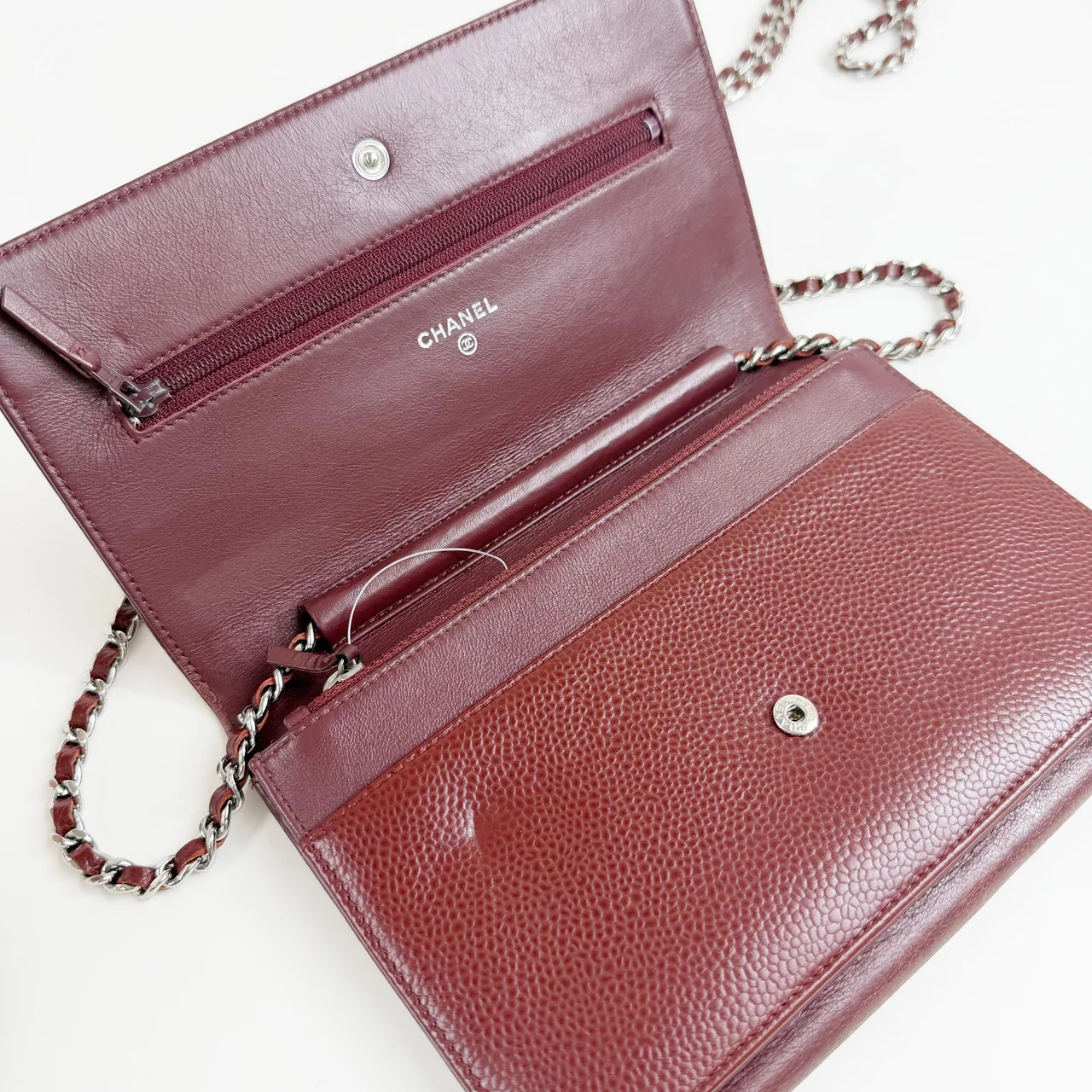 CHANEL CAVIAR TIMELESS CC WALLET-ON-CHAIN view 8