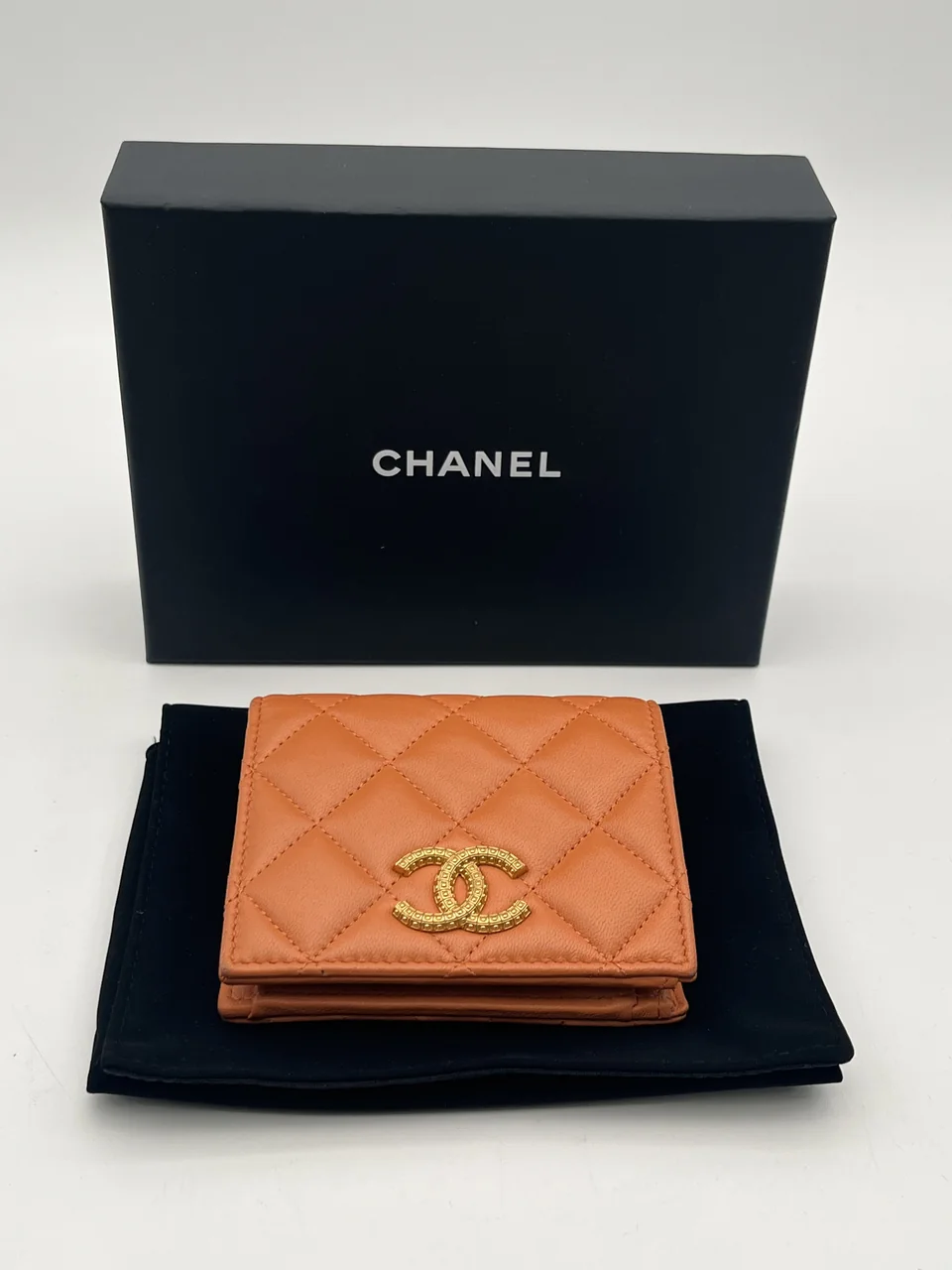 CHANEL LAMB SKIN BIFOLD WALLET view 3