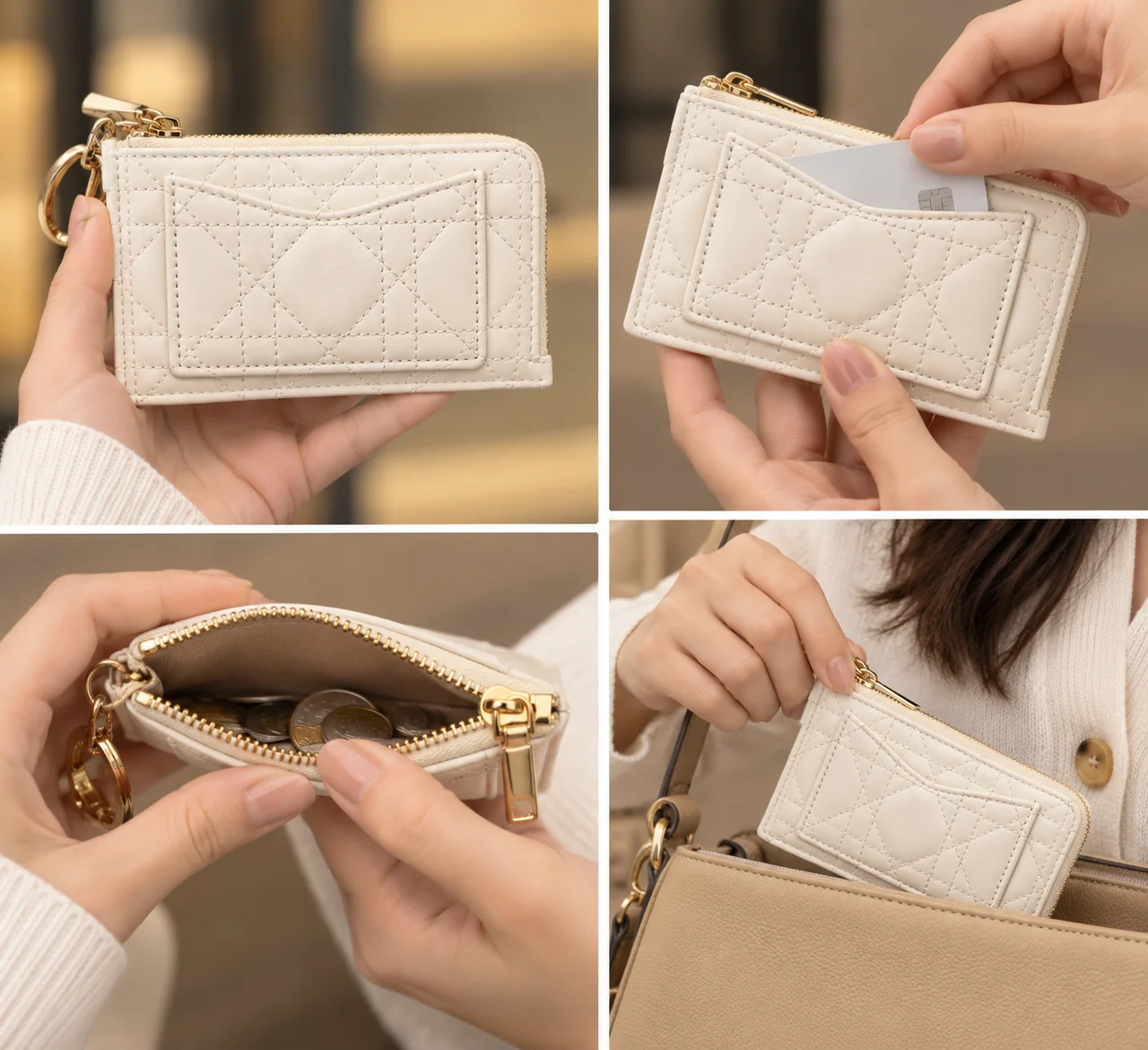 DIOR LADY DIOR COSMOS CARD HOLDER hover