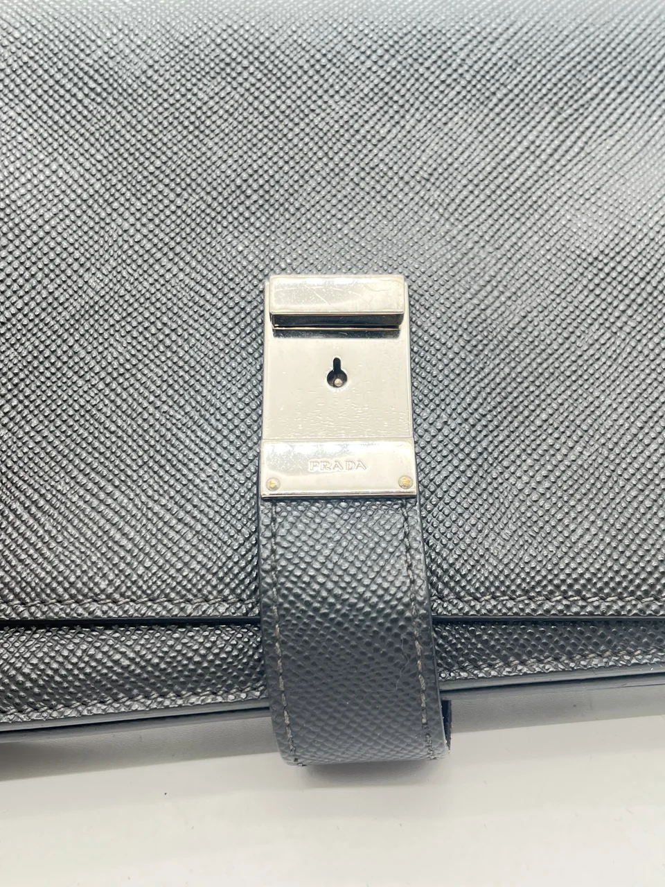 PRADA SAFFIANO HANDBAG (BLACK) view 6