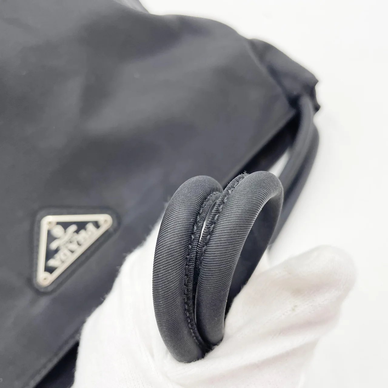 PRADA NYLON TOTE BAG (BLACK) view 3