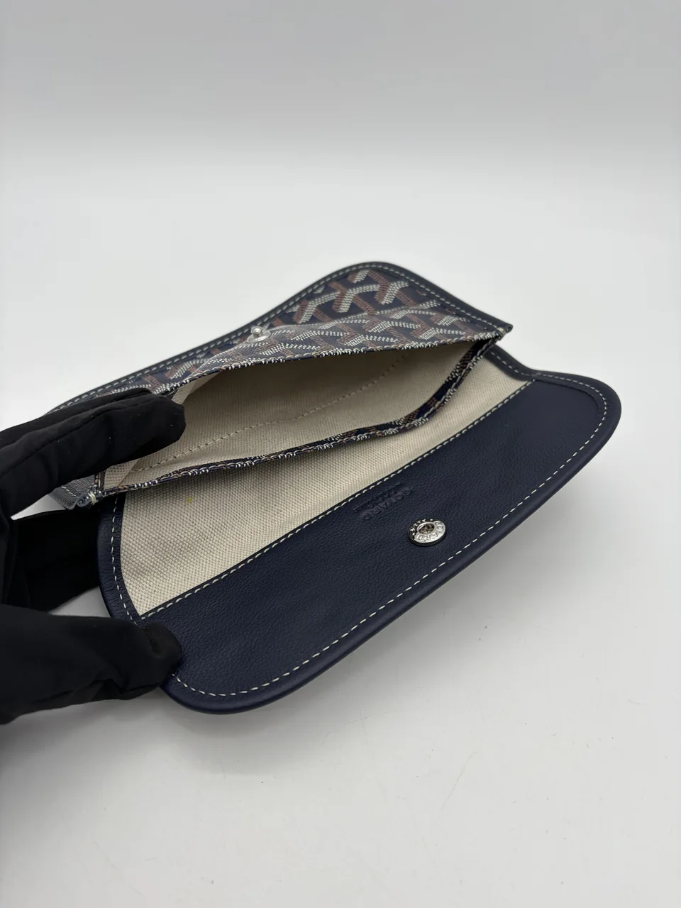 GOYARD SAINT LOUIS PM POUCH (NAVY BLUE) view 7