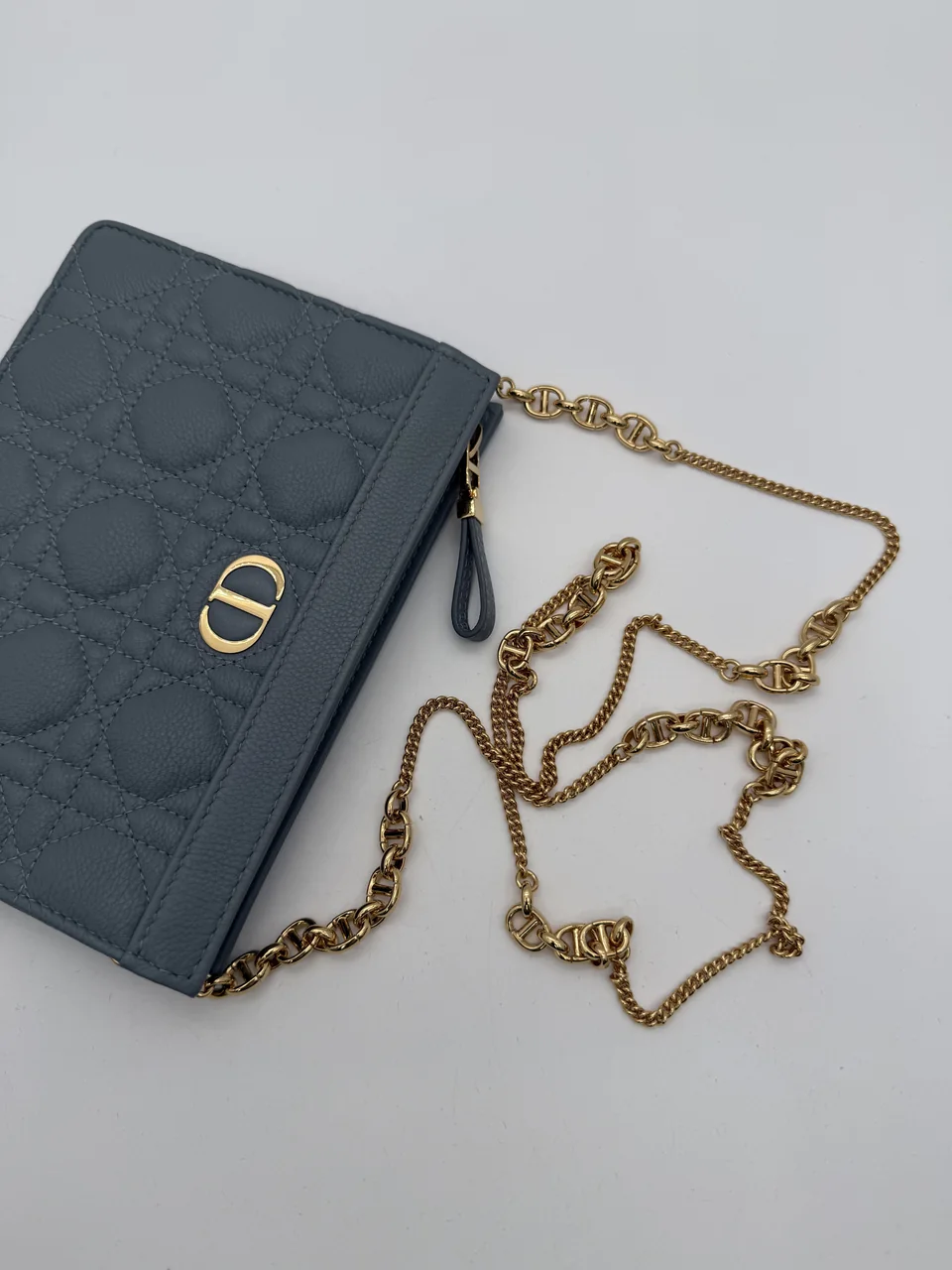 DIOR CANAGE WALLET-ON-CHAIN (LIGHT BLUE) view 9