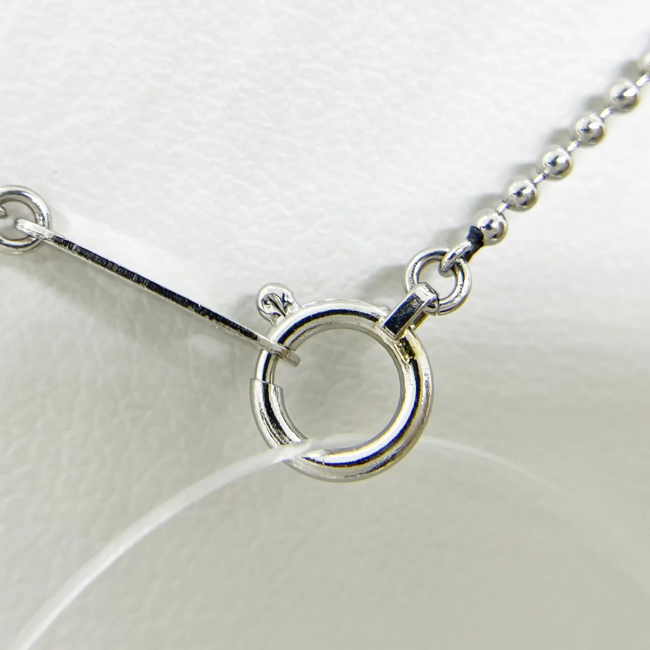 PT900/PT850 DIAMOND NECKLACE D0.55CT FD0.14CT 5.3G view 7