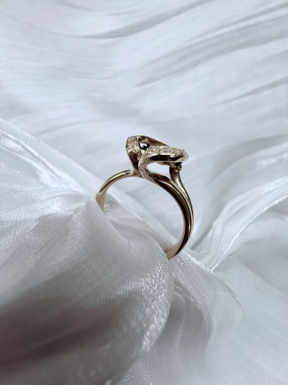 K18PG HEART RING D0.213CT FD0.02CT 3.7G hover