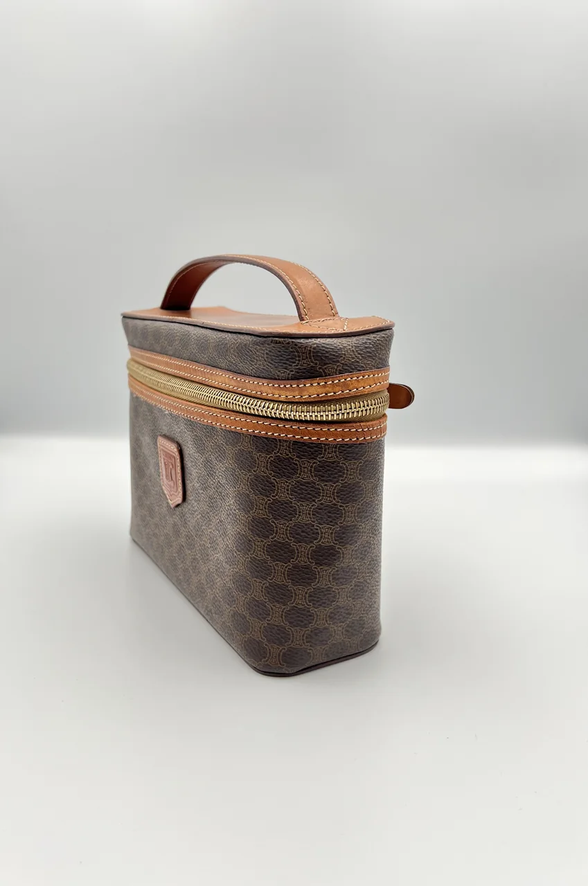CELINE MACADAM VANITY BAG (BROWN) view 3