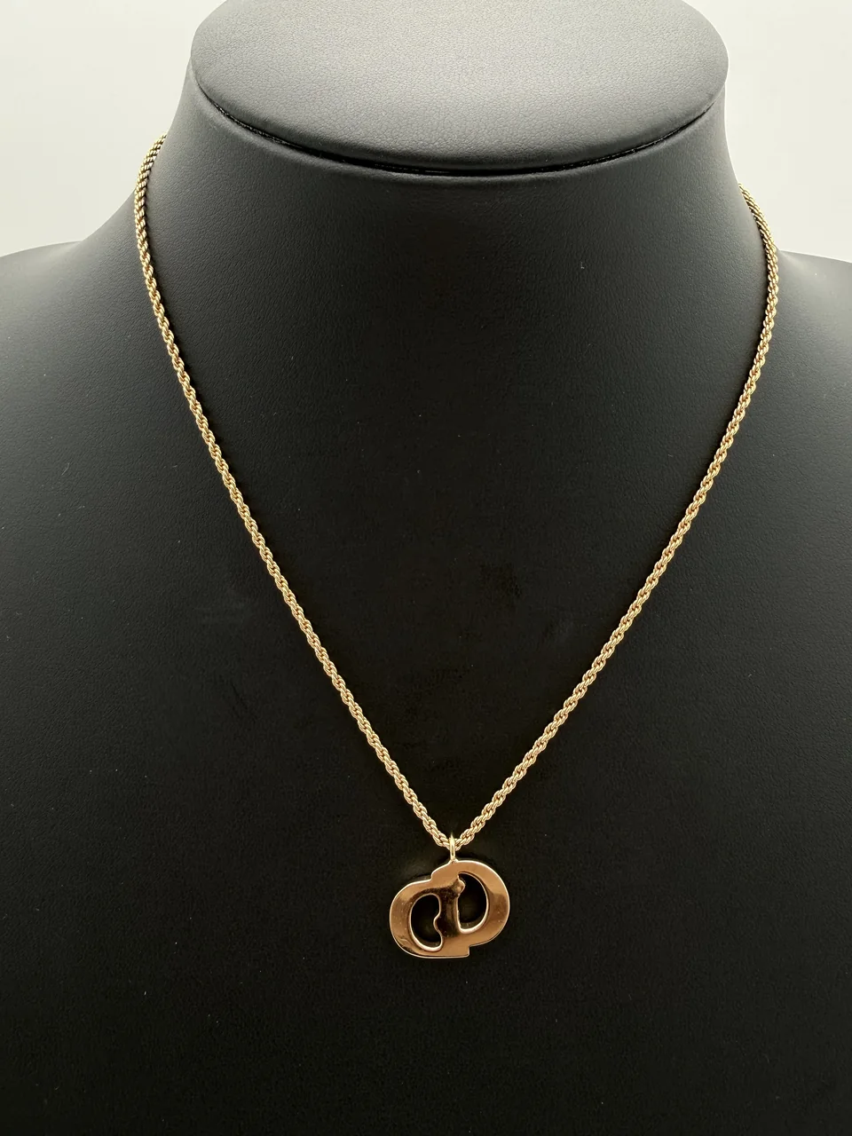 DIOR LOGO TWIST CIRCLE NECKLACE view 10