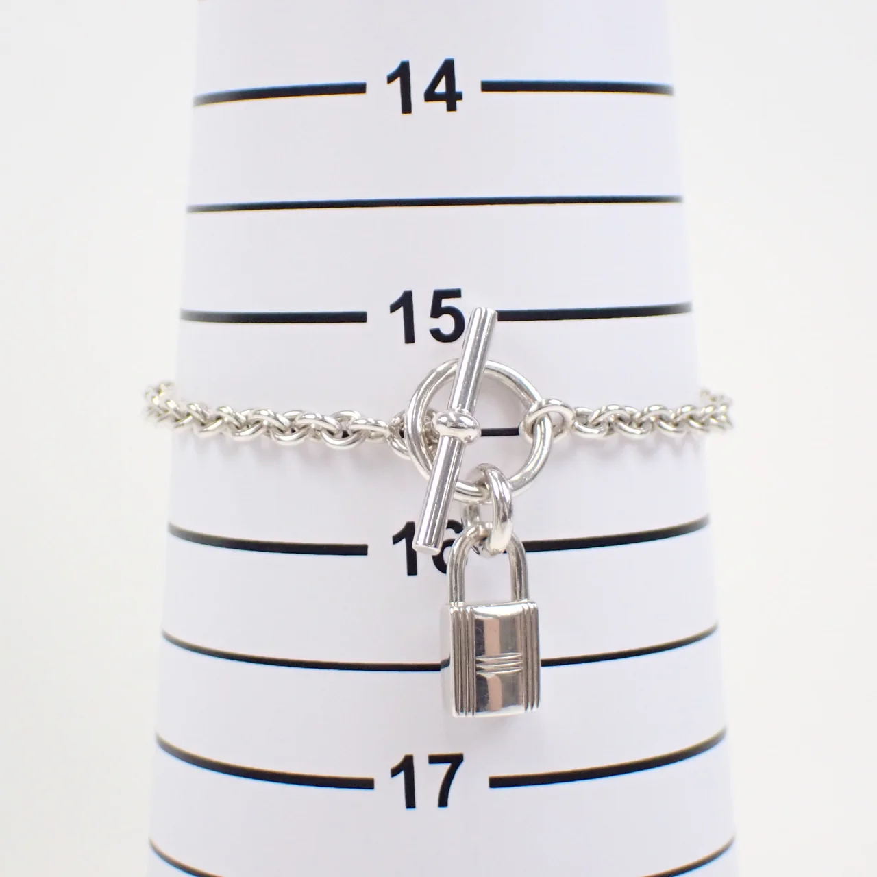 925 HERMES AMULET KELLY BRACELET 12.1G view 5